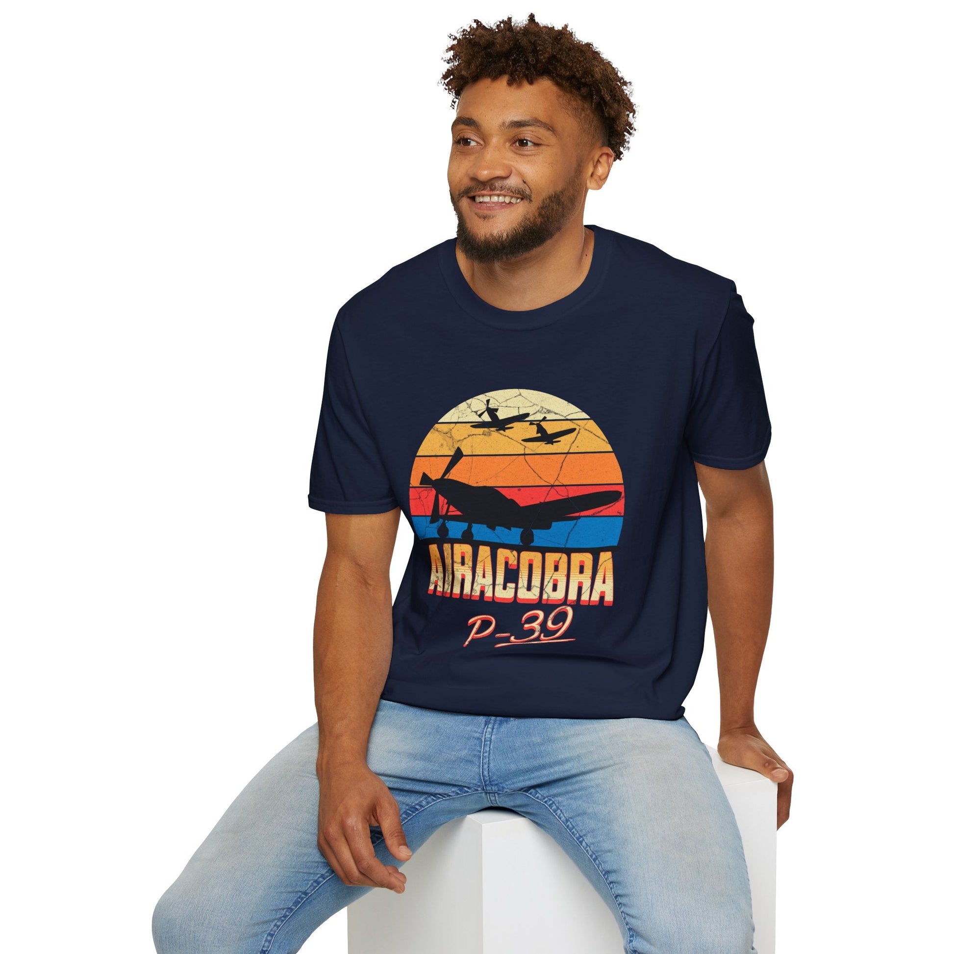P-39 Airacobra Premium T-Shirt – WWII Fighter Full Graphic Aviation Tee - Pilot gifts - warbird t-shirt
