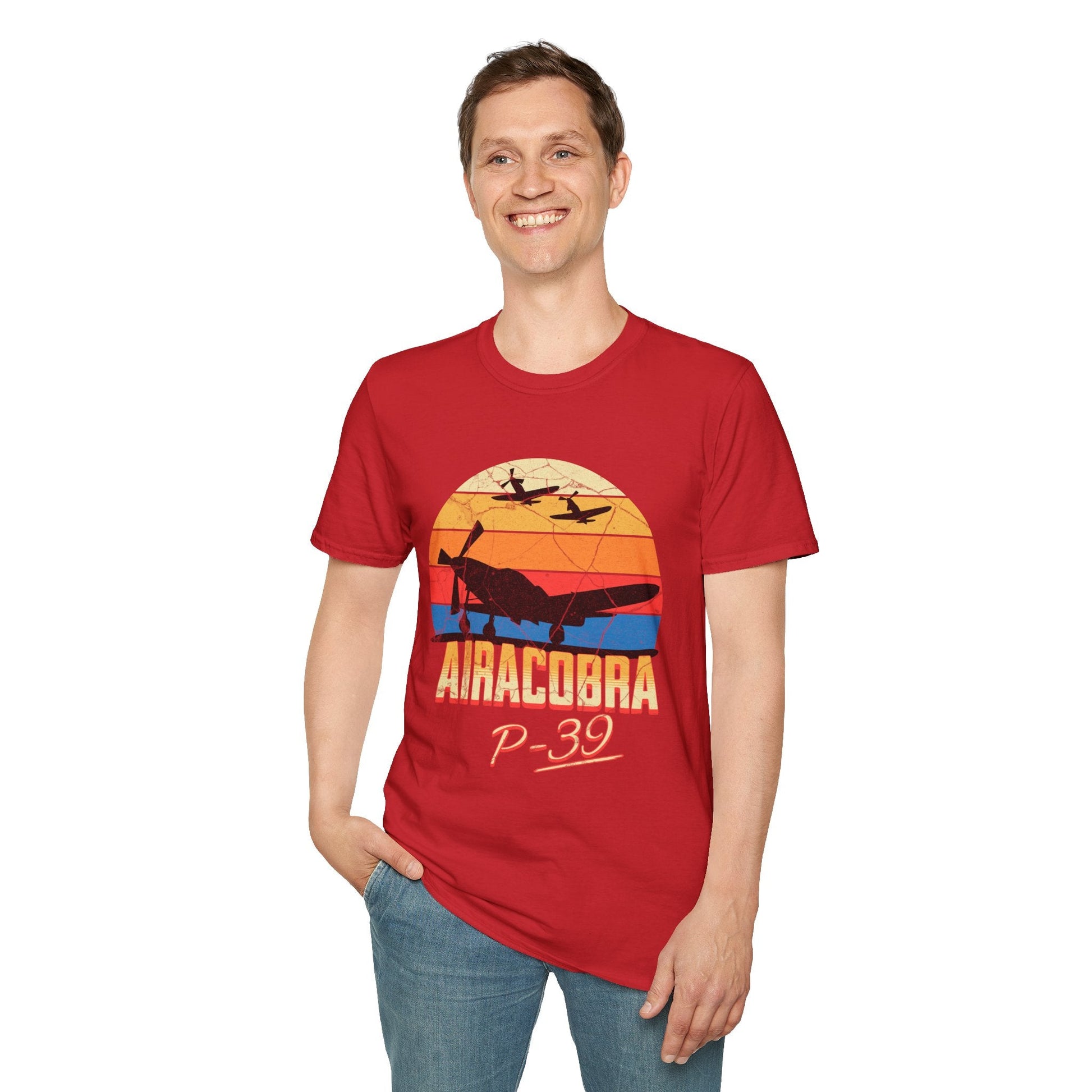 P-39 Airacobra Premium T-Shirt – WWII Fighter Full Graphic Aviation Tee - Pilot gifts - warbird t-shirt