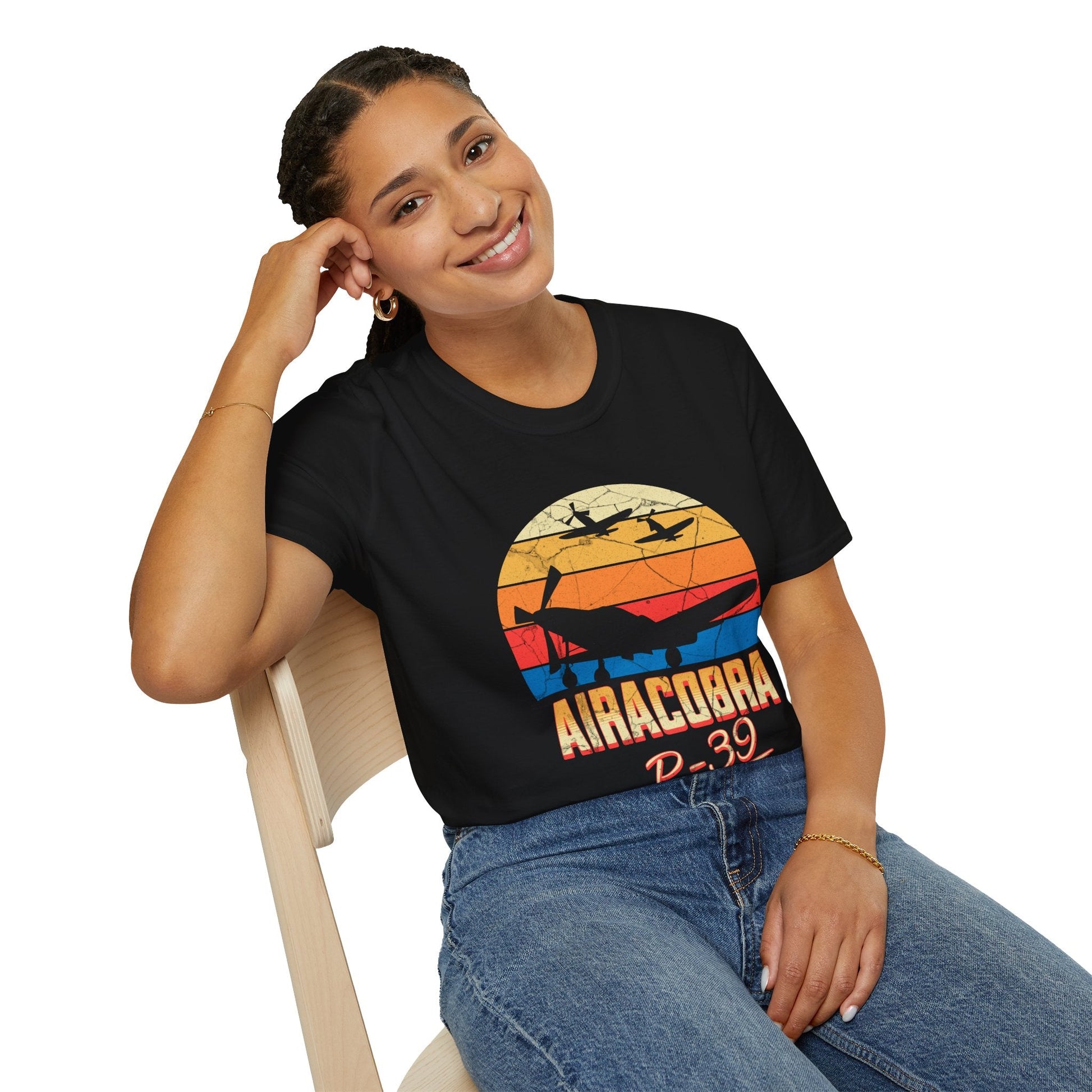 P-39 Airacobra Premium T-Shirt – WWII Fighter Full Graphic Aviation Tee - Pilot gifts - warbird t-shirt