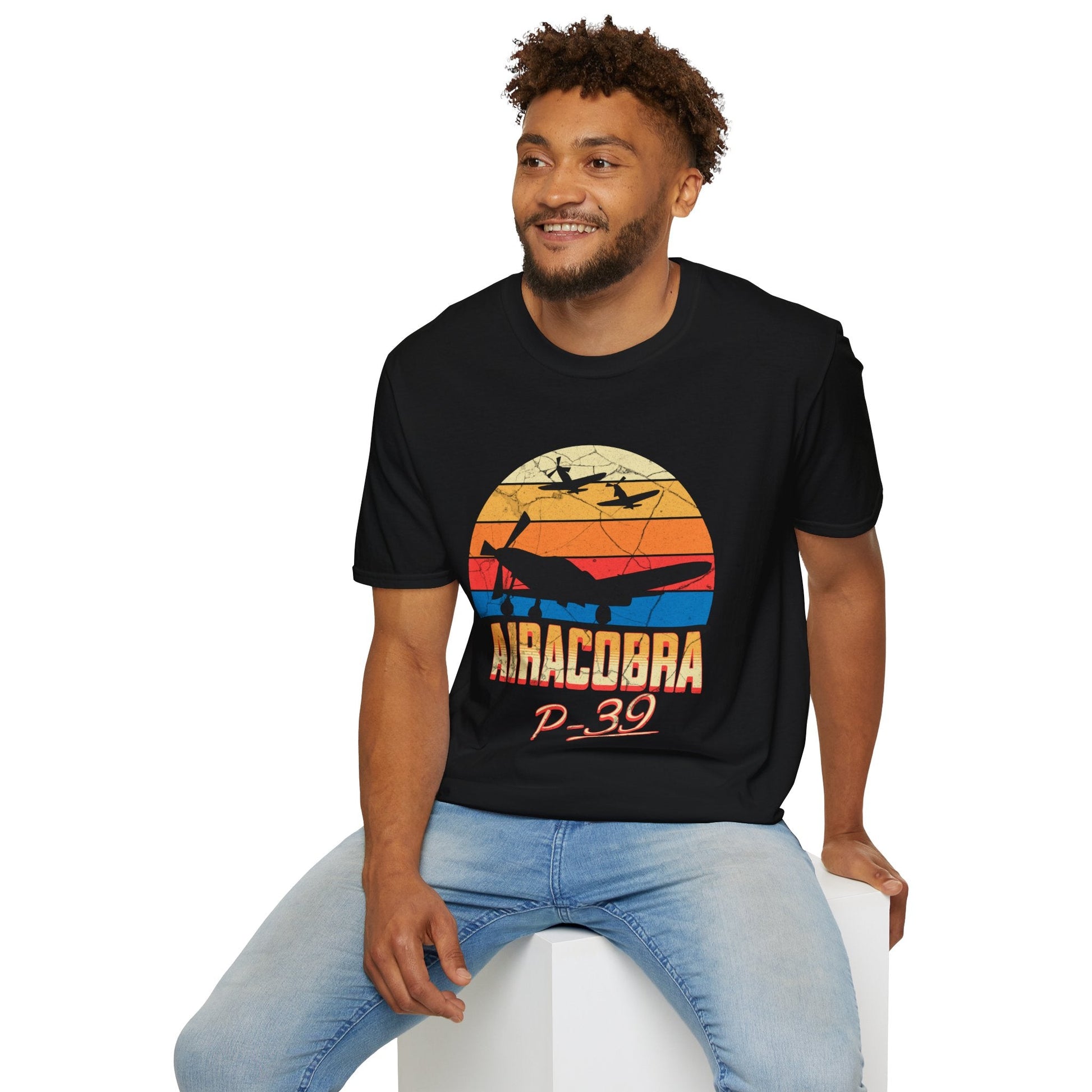 P-39 Airacobra Premium T-Shirt – WWII Fighter Full Graphic Aviation Tee - Pilot gifts - warbird t-shirt