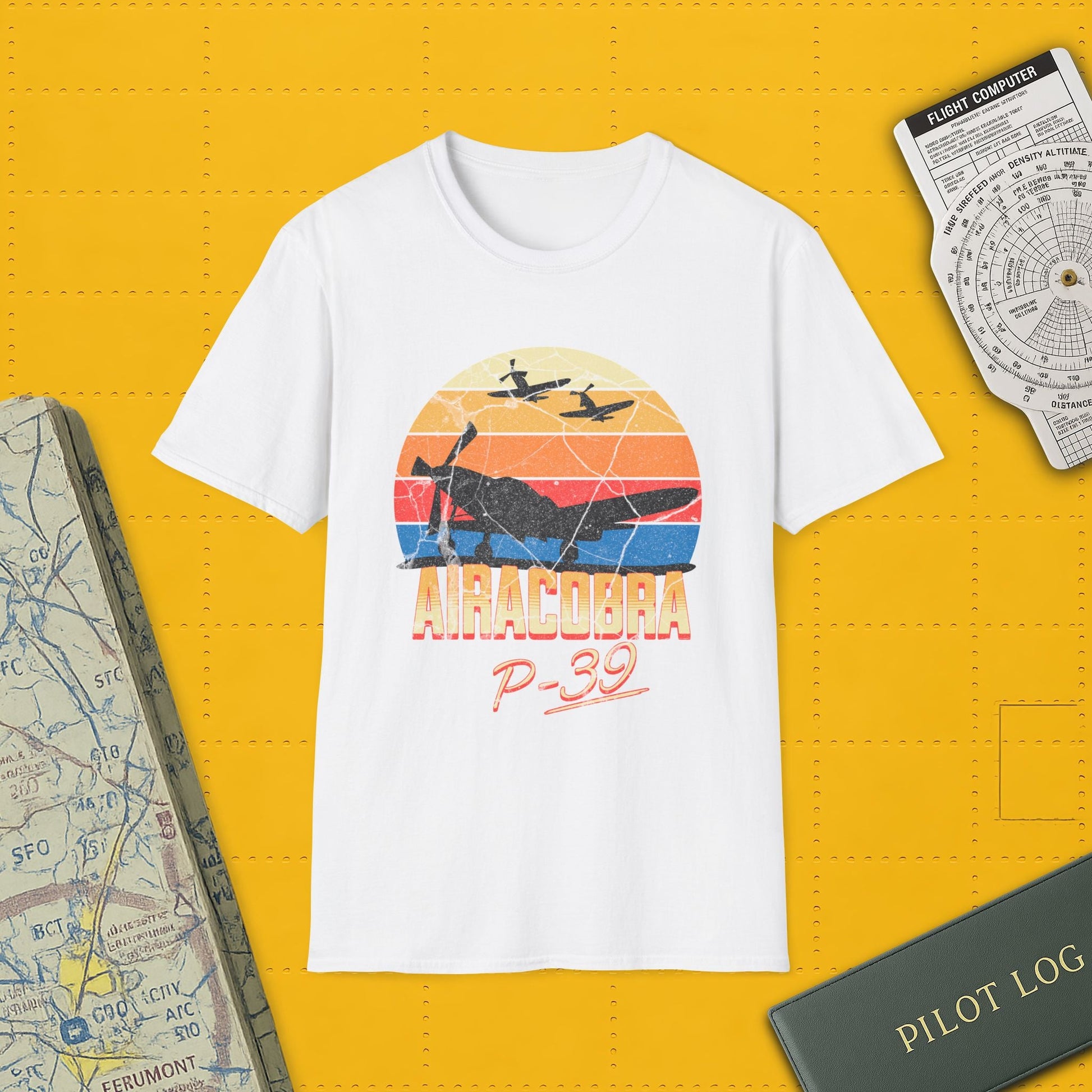 P-39 Airacobra Premium T-Shirt – WWII Fighter Full Graphic Aviation Tee - Pilot gifts - warbird t-shirt