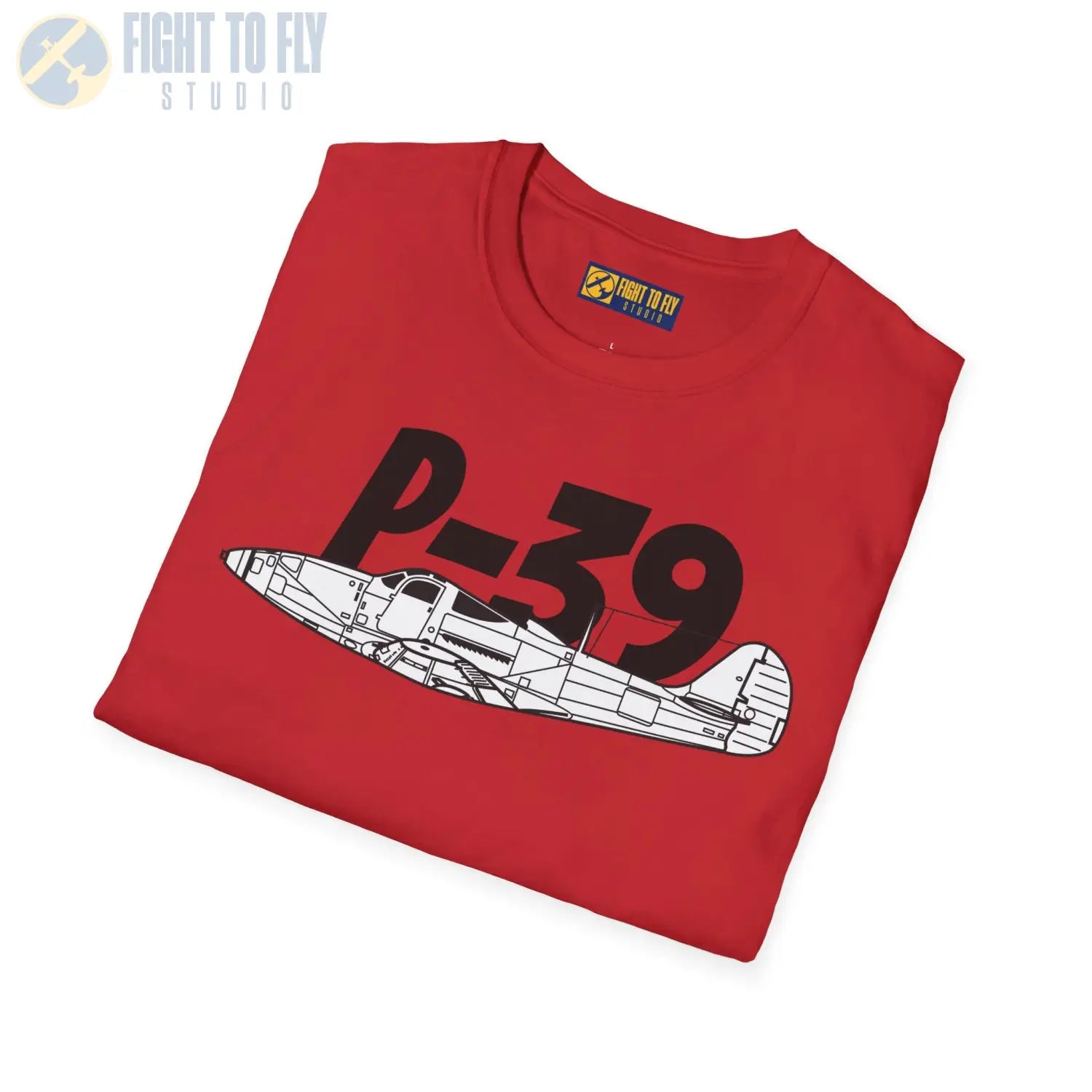 P-39 Airacobra Side Profile T-Shirt - Pilot gifts - WWII warbird t-shirt