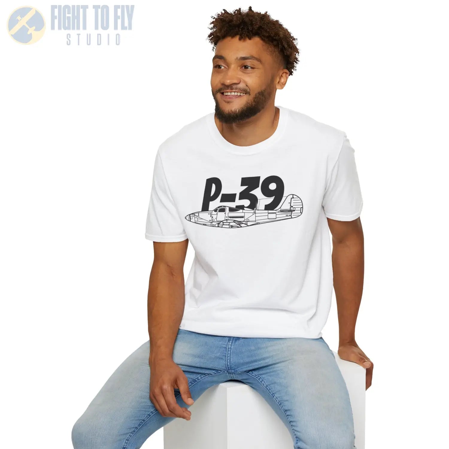 P-39 Airacobra Side Profile T-Shirt - Pilot gifts - WWII warbird t-shirt