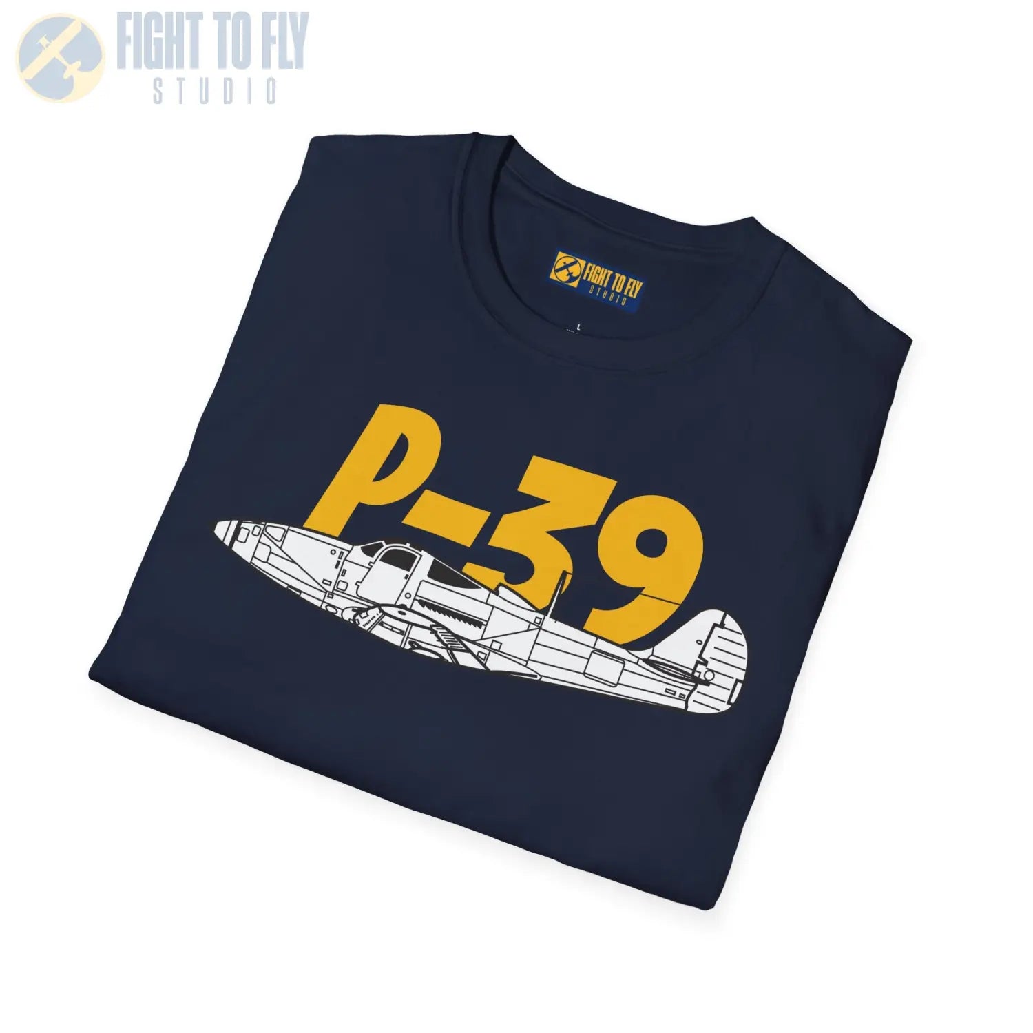 P-39 Airacobra Side Profile T-Shirt - Pilot gifts - WWII warbird t-shirt