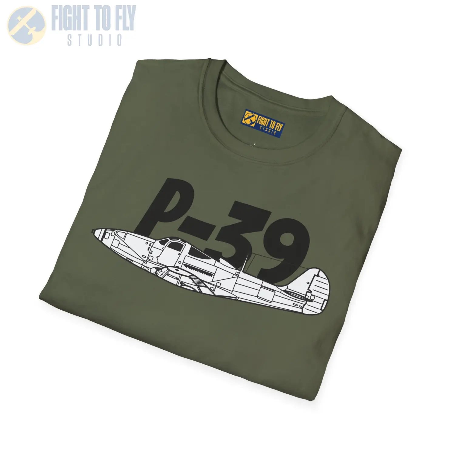 P-39 Airacobra Side Profile T-Shirt - Pilot gifts - WWII warbird t-shirt