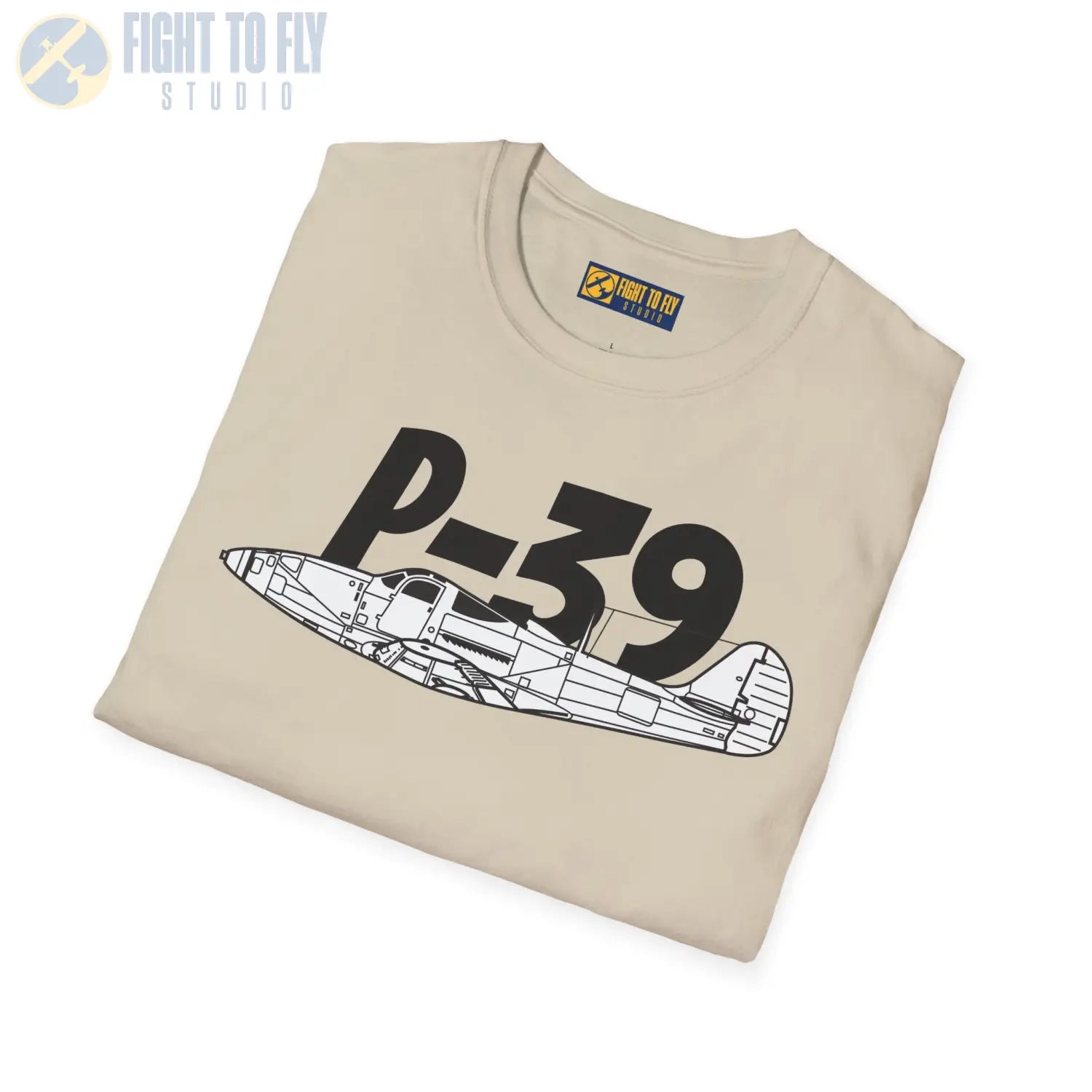 P-39 Airacobra Side Profile T-Shirt - Pilot gifts - WWII warbird t-shirt