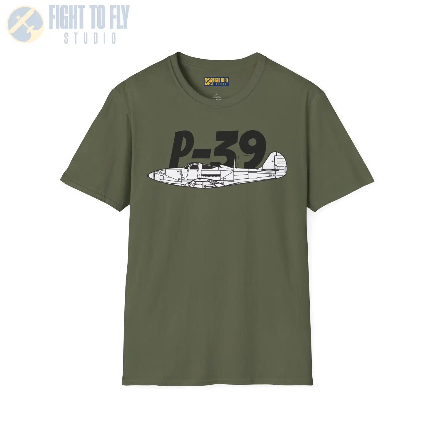 P-39 Airacobra Side Profile T-Shirt - Pilot gifts - WWII warbird t-shirt