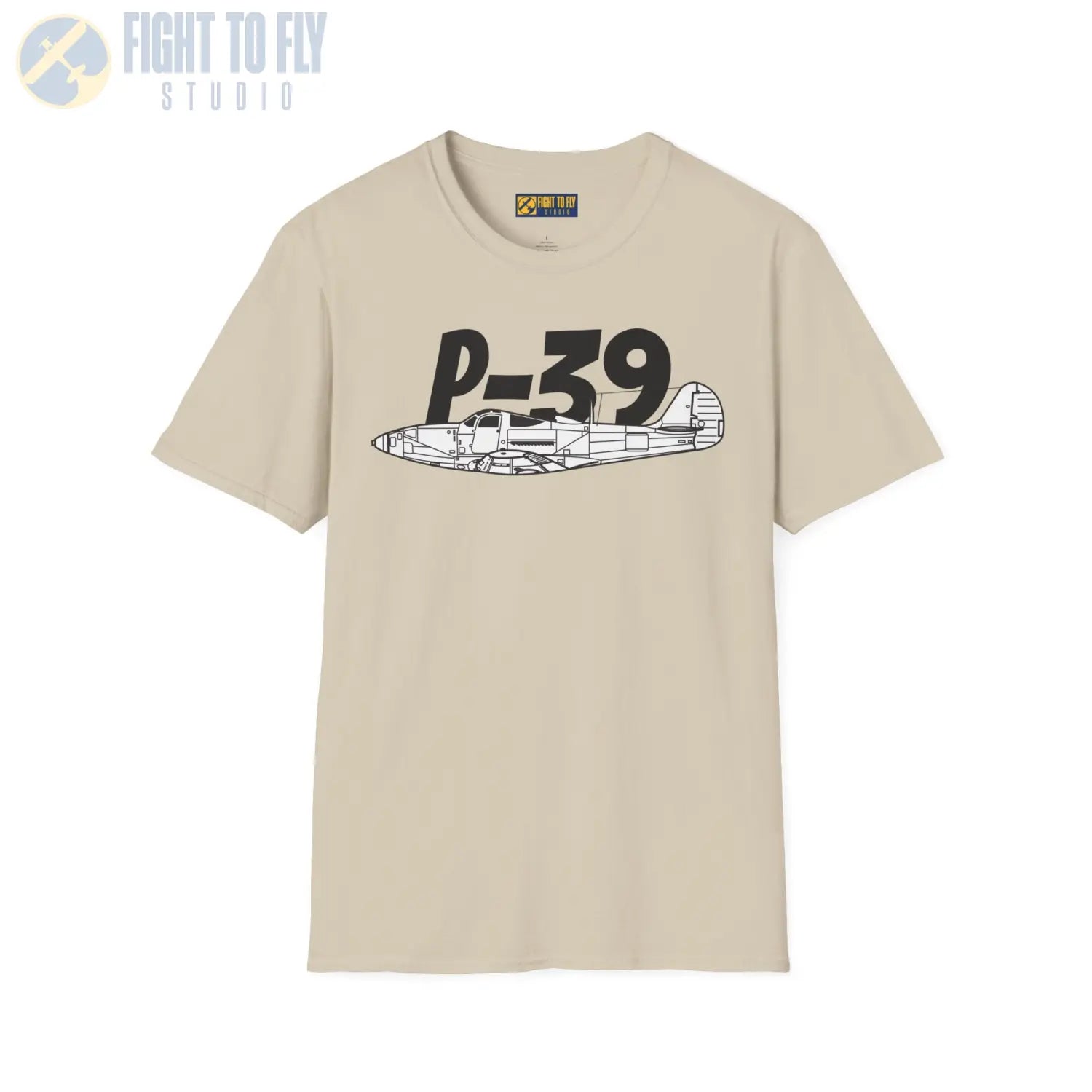 P-39 Airacobra Side Profile T-Shirt - Pilot gifts - WWII warbird t-shirt