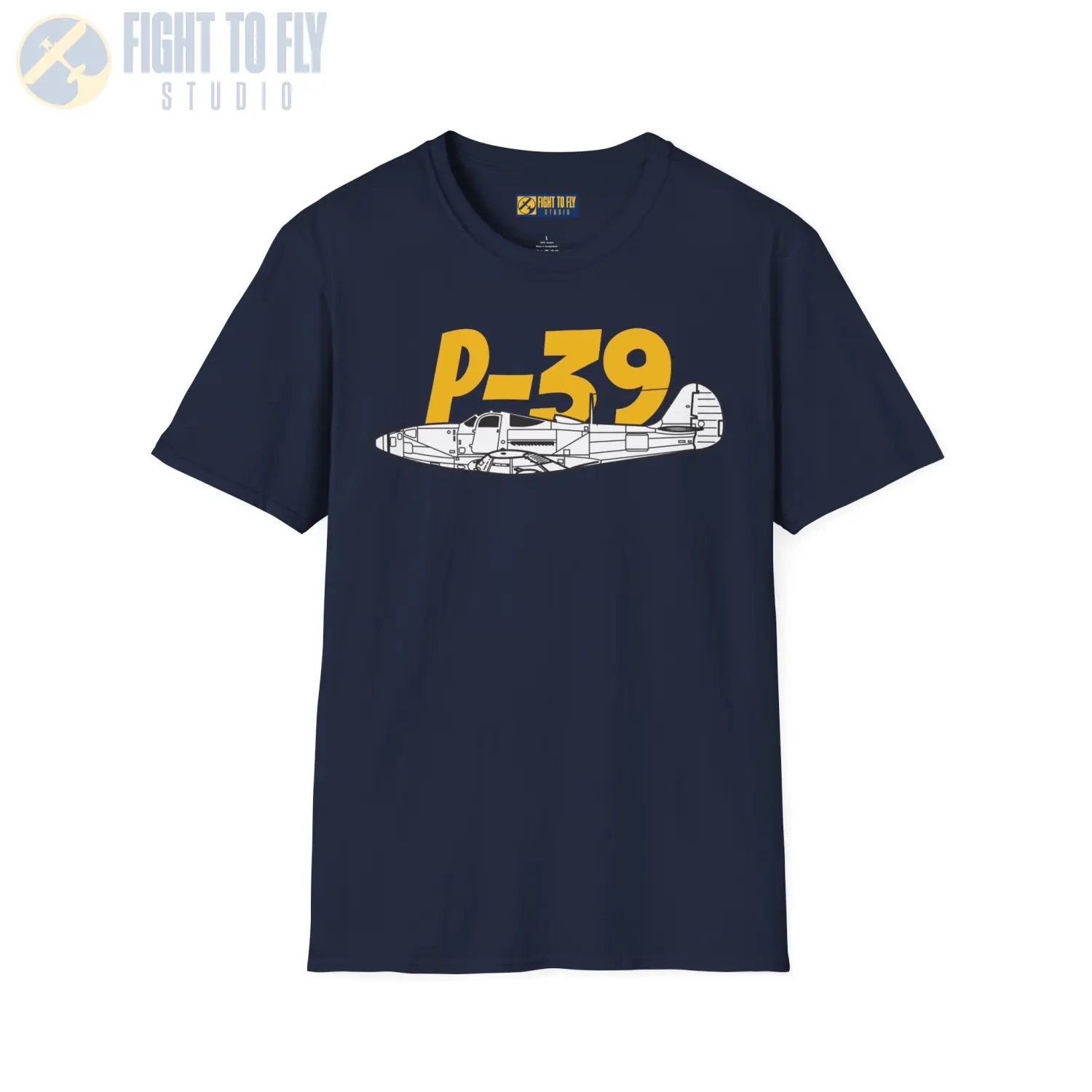 P-39 Airacobra Side Profile T-Shirt - Pilot gifts - WWII warbird t-shirt