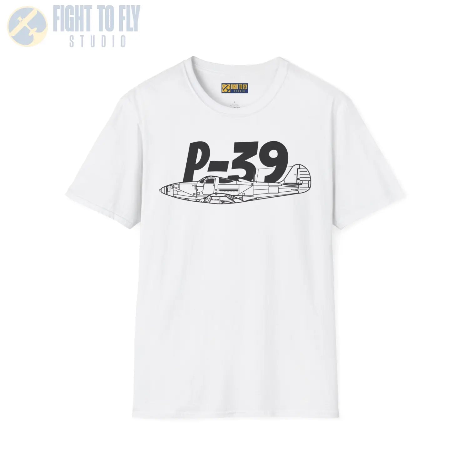 P-39 Airacobra Side Profile T-Shirt - Pilot gifts - WWII warbird t-shirt