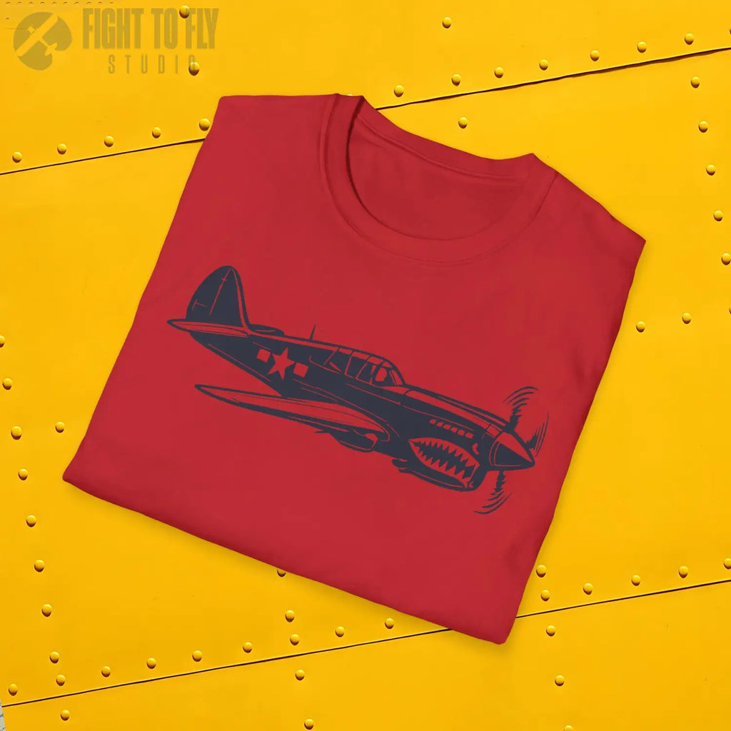 Curtiss P-40 Warhawk Premium T-Shirt - Pilot gifts - WWII warbird t-shirt