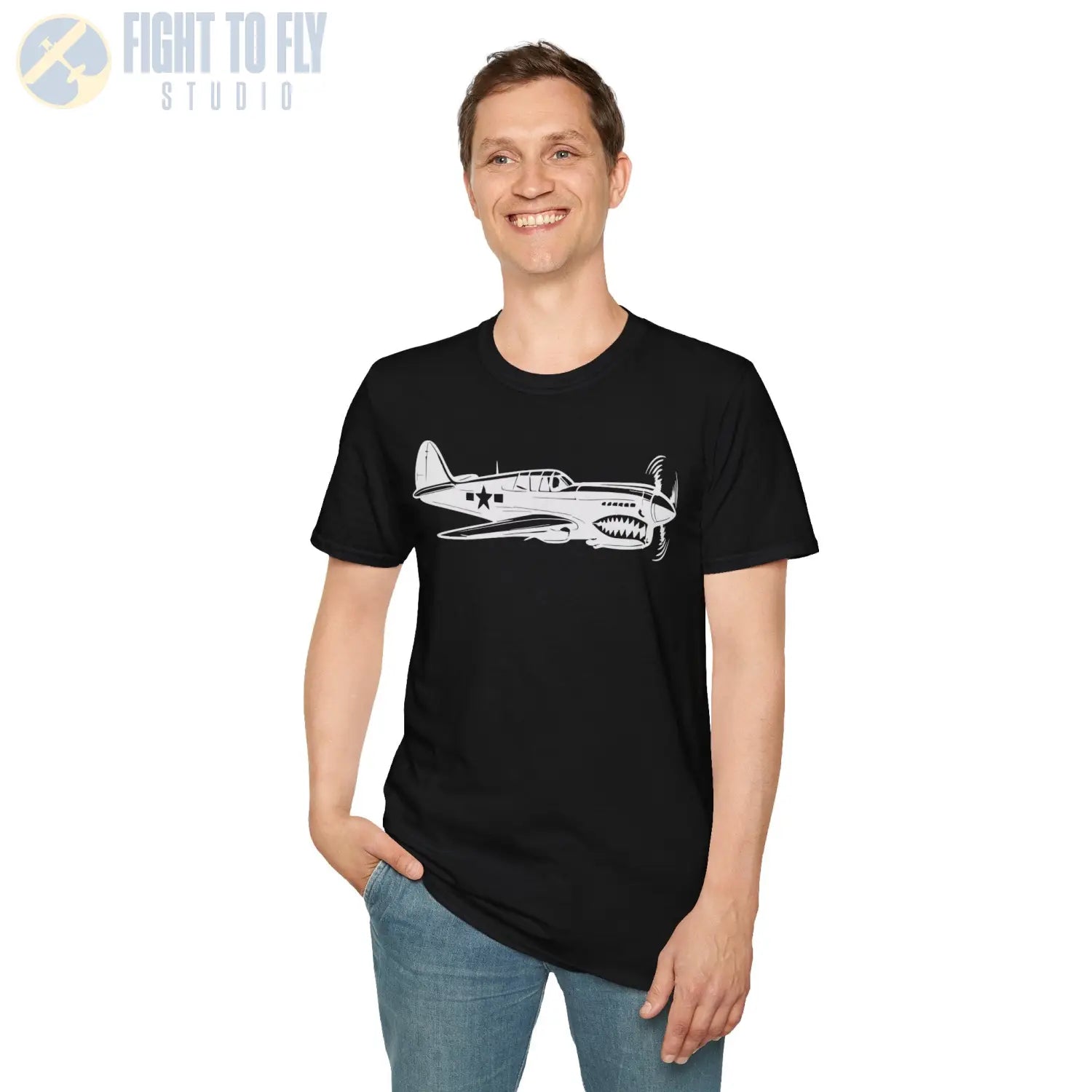 Curtiss P-40 Warhawk Premium T-Shirt - Pilot gifts - WWII warbird t-shirt