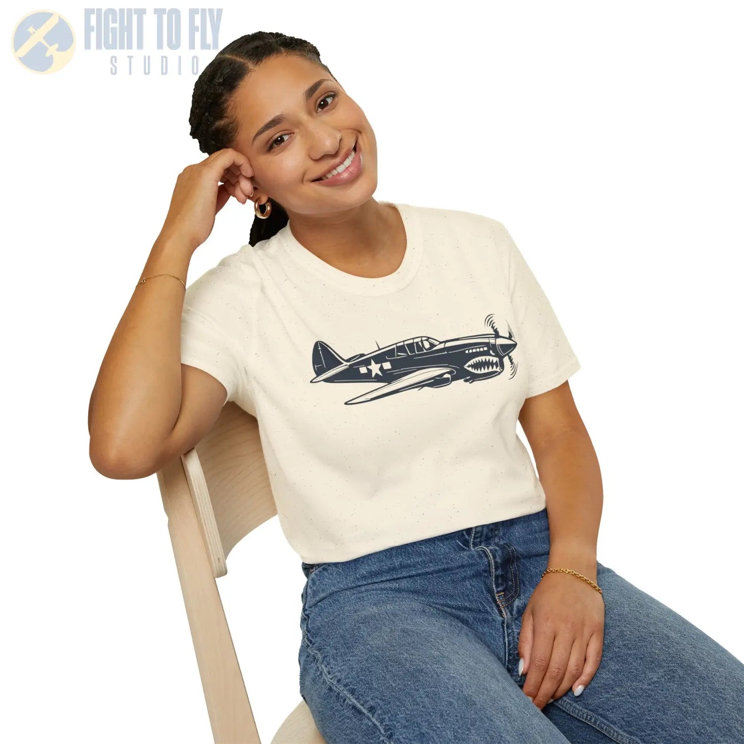 Curtiss P-40 Warhawk Premium T-Shirt - Pilot gifts - WWII warbird t-shirt