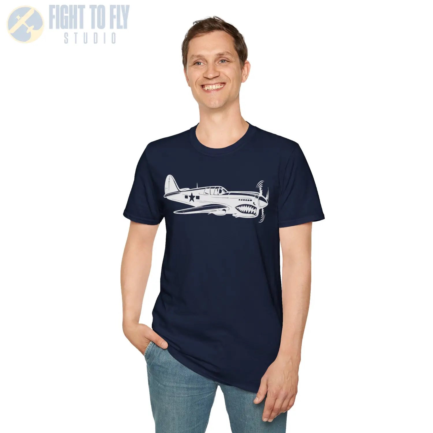 Curtiss P-40 Warhawk Premium T-Shirt - Pilot gifts - WWII warbird t-shirt