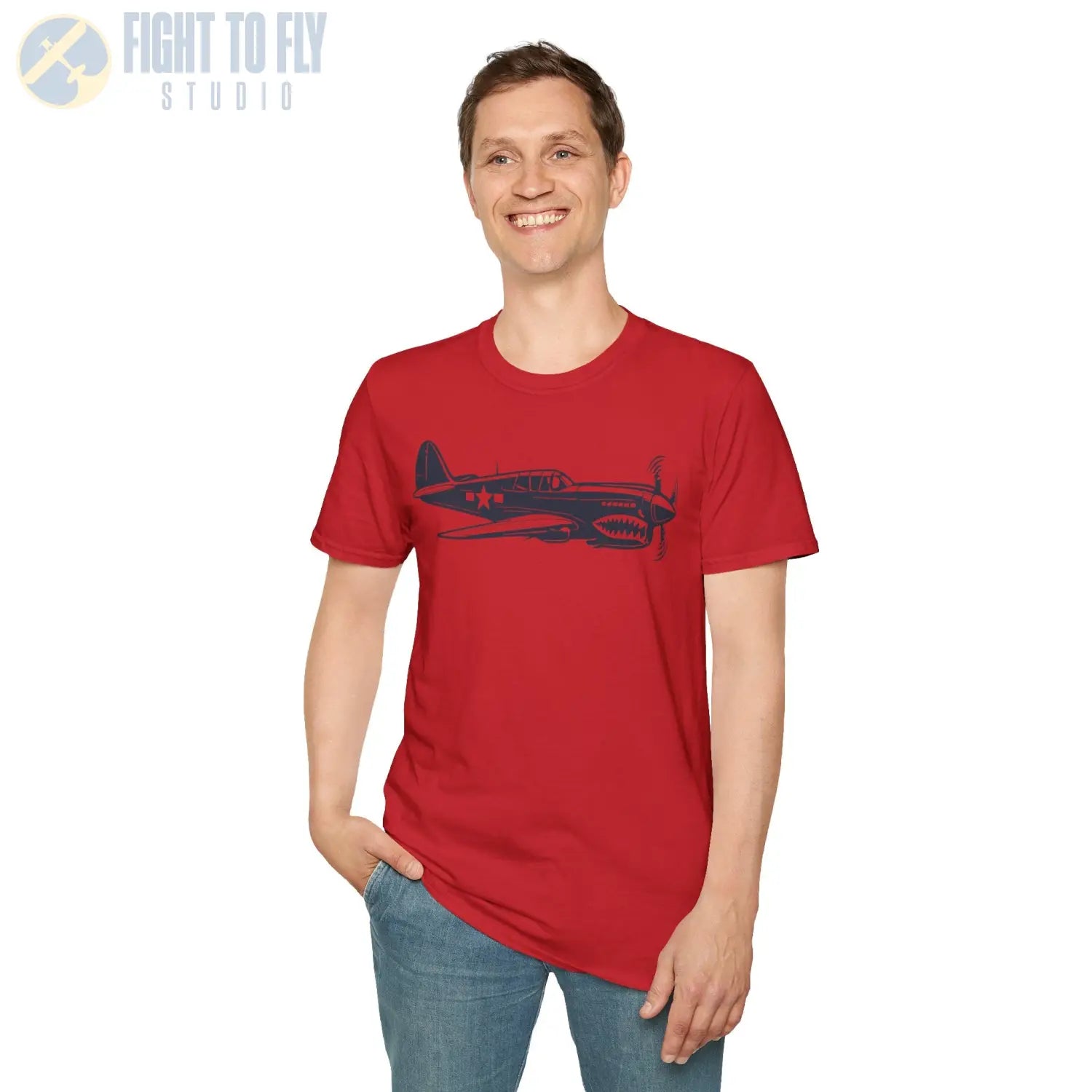 Curtiss P-40 Warhawk Premium T-Shirt - Pilot gifts - WWII warbird t-shirt