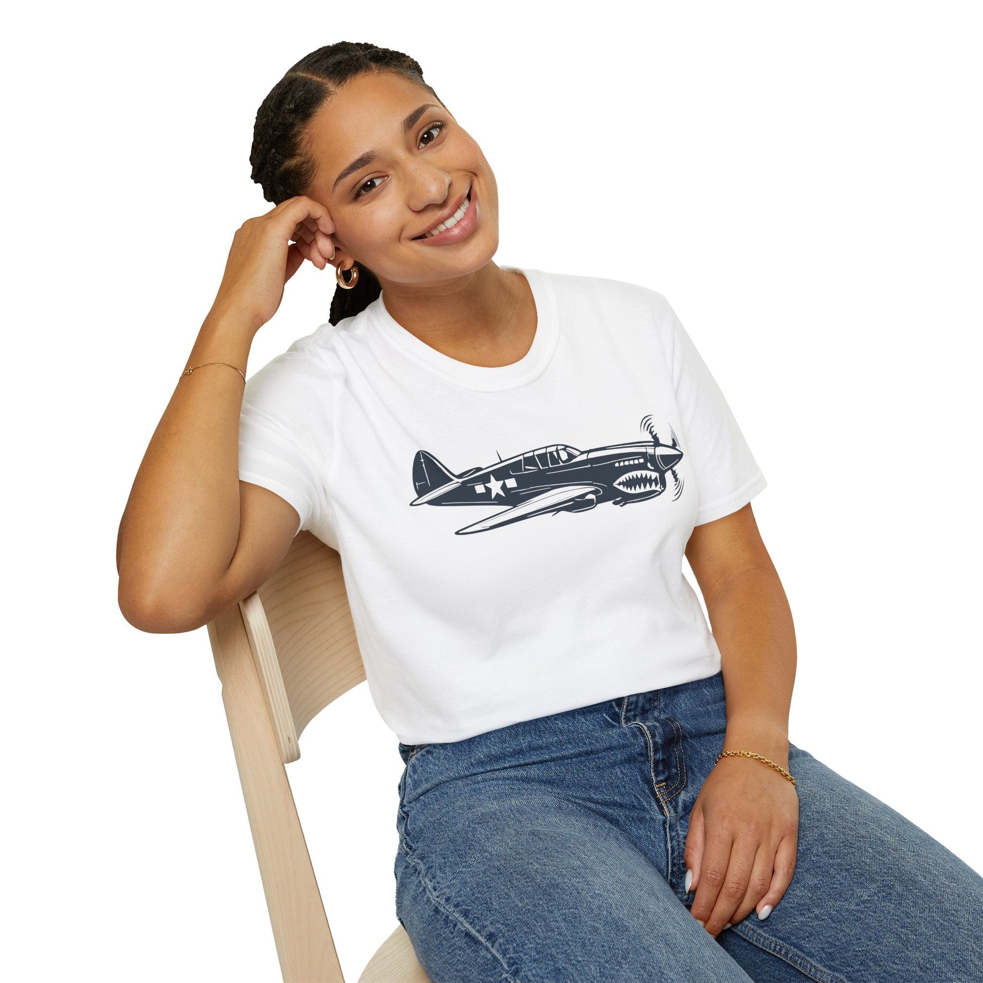 P-40 Premium T-Shirt – Curtiss Warhawk WWII Aviation Tee - Pilot gifts - warbird t-shirt