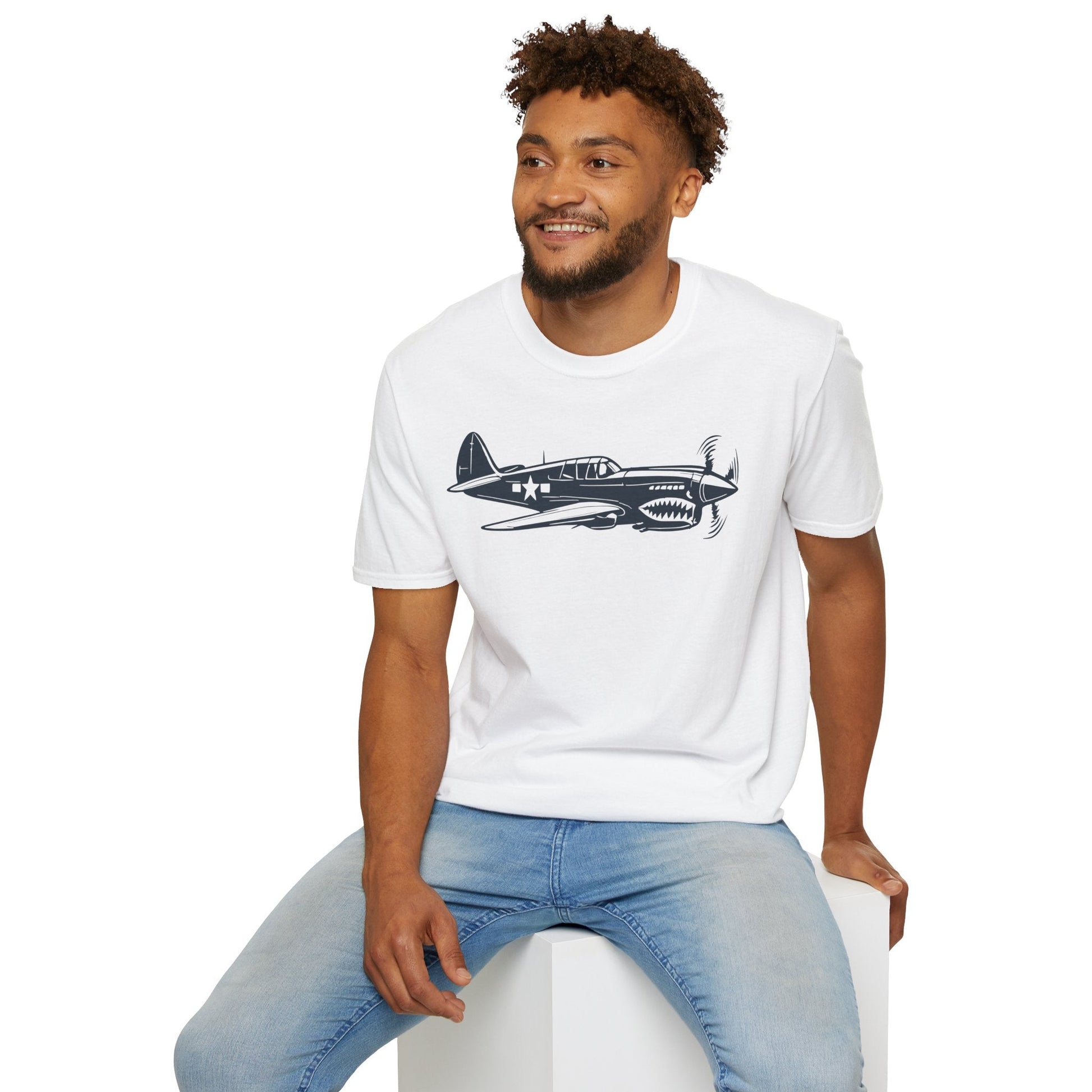 P-40 Premium T-Shirt – Curtiss Warhawk WWII Aviation Tee - Pilot gifts - warbird t-shirt