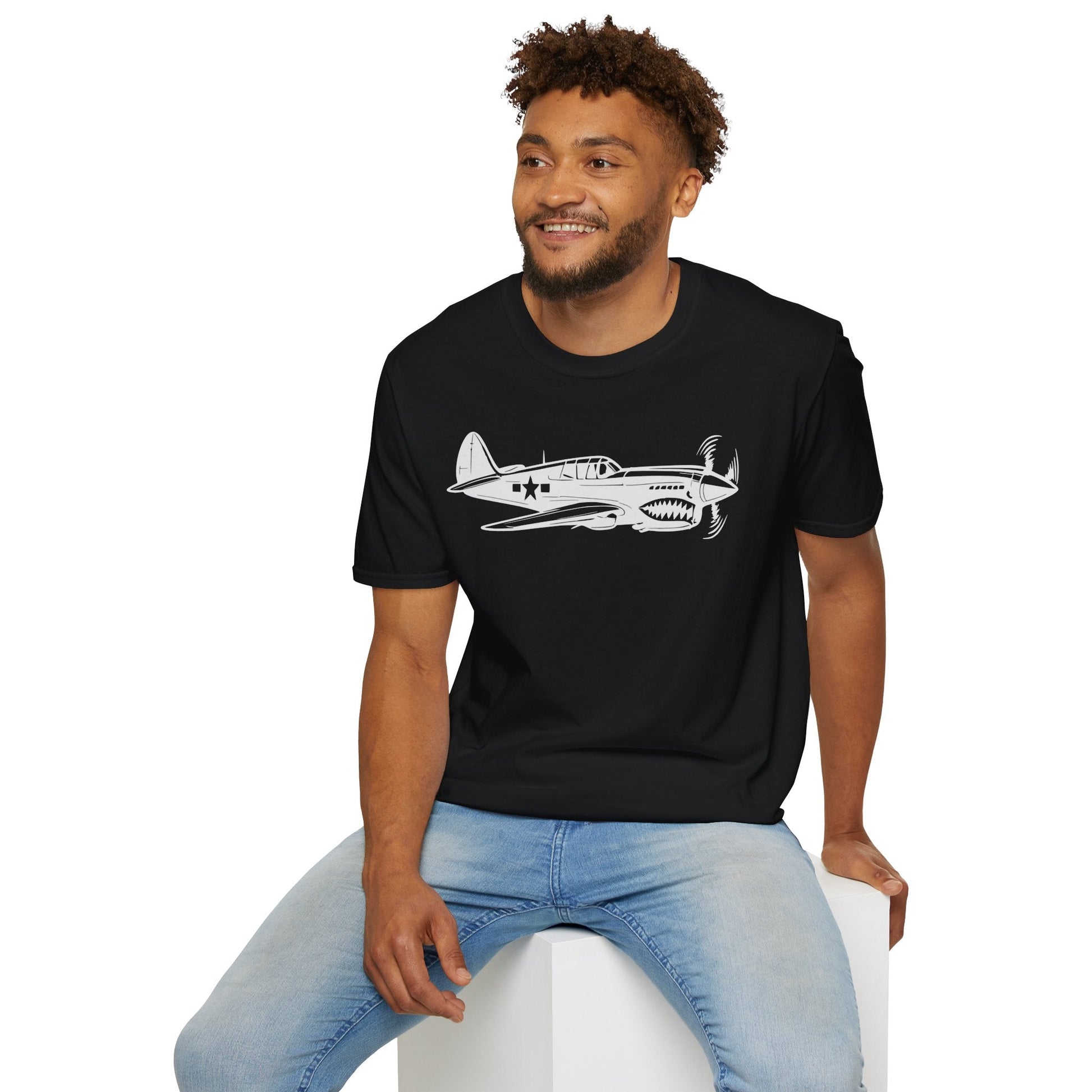 P-40 Premium T-Shirt – Curtiss Warhawk WWII Aviation Tee - Pilot gifts - warbird t-shirt