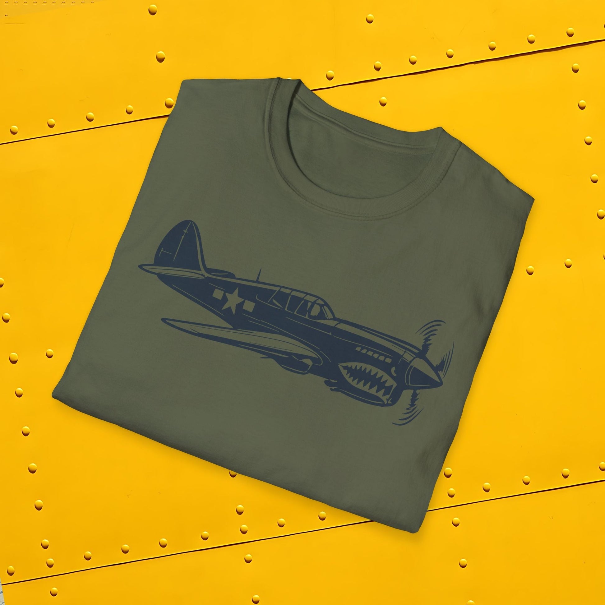 P-40 Premium T-Shirt – Curtiss Warhawk WWII Aviation Tee - Pilot gifts - warbird t-shirt