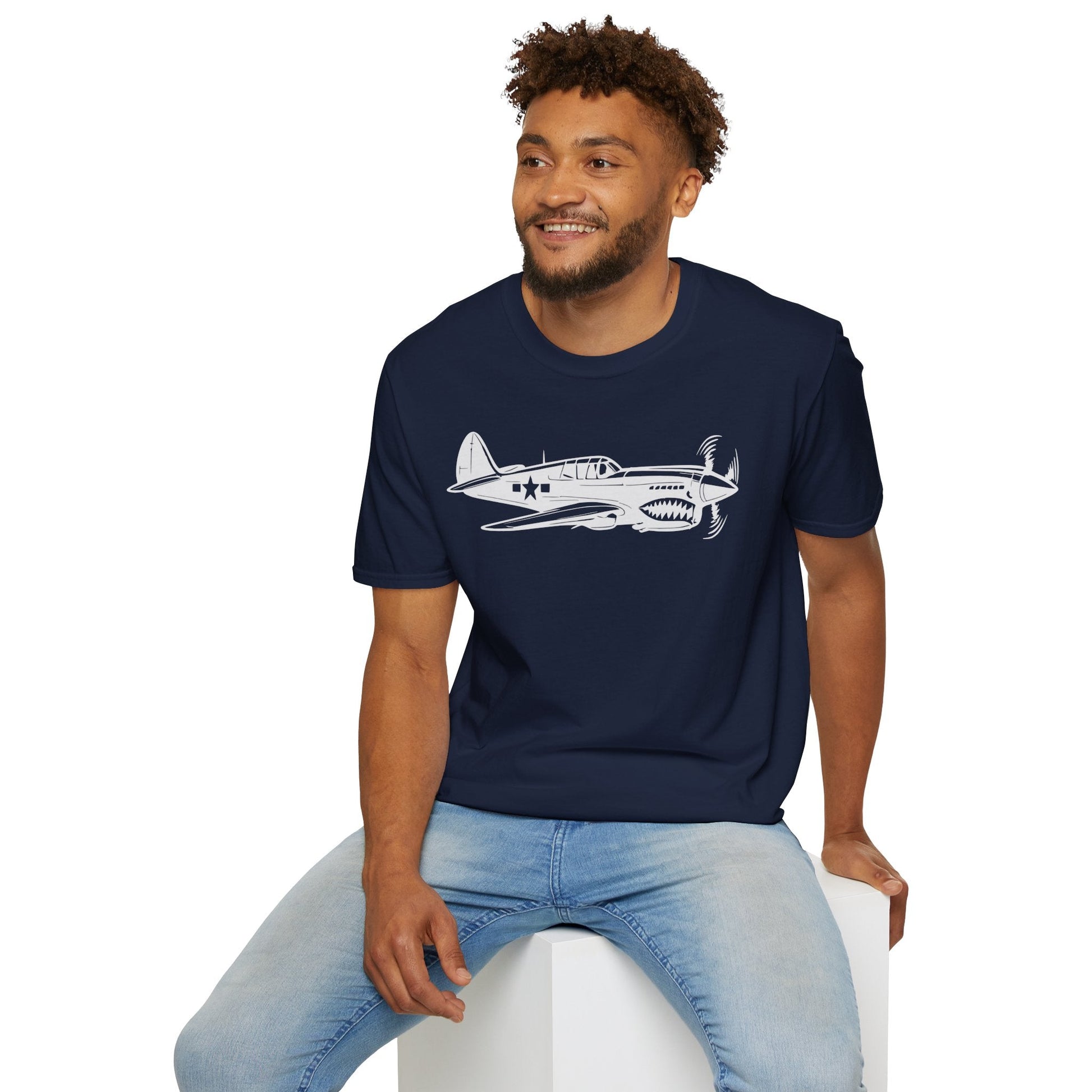 P-40 Premium T-Shirt – Curtiss Warhawk WWII Aviation Tee - Pilot gifts - warbird t-shirt