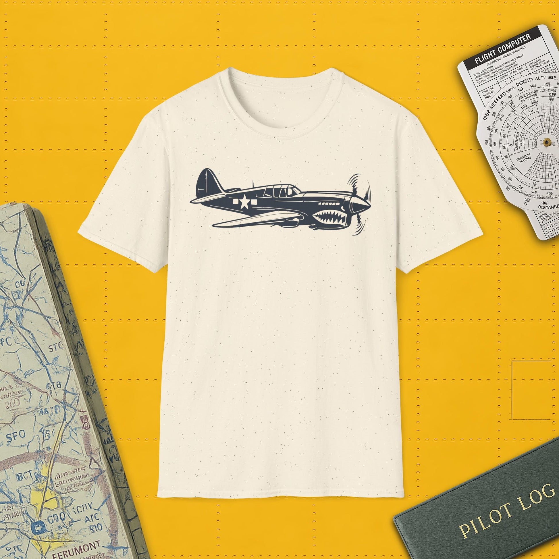 P-40 Premium T-Shirt – Curtiss Warhawk WWII Aviation Tee - Pilot gifts - warbird t-shirt