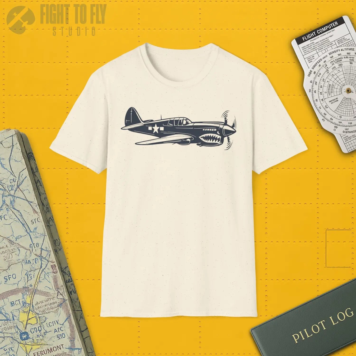Curtiss P-40 Warhawk Premium T-Shirt - Pilot gifts - WWII warbird t-shirt