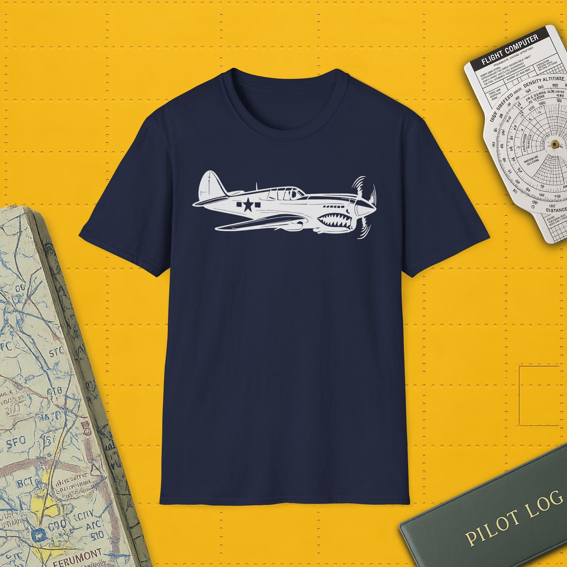 P-40 Premium T-Shirt – Curtiss Warhawk WWII Aviation Tee - Pilot gifts - warbird t-shirt