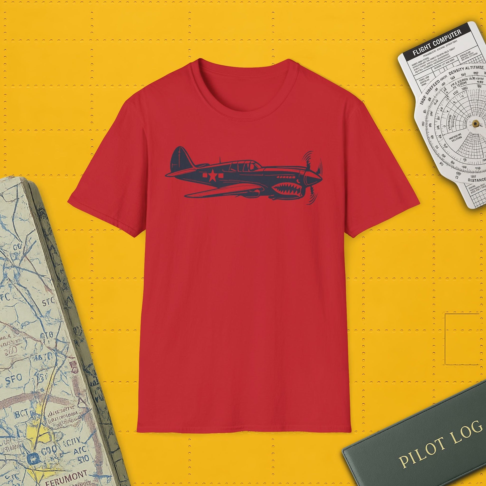 P-40 Premium T-Shirt – Curtiss Warhawk WWII Aviation Tee - Pilot gifts - warbird t-shirt