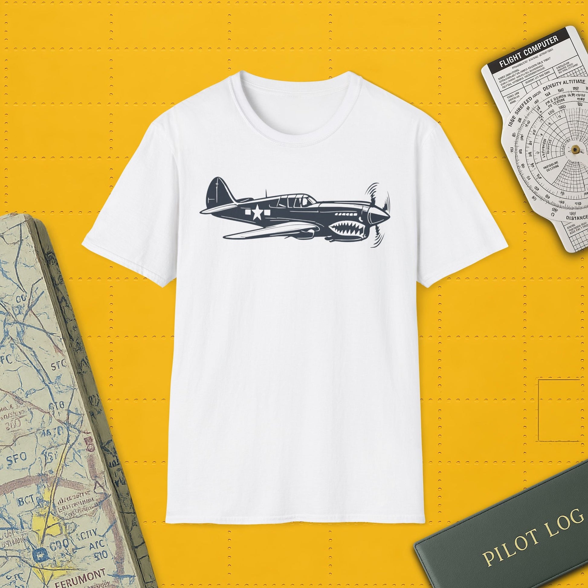 P-40 Premium T-Shirt – Curtiss Warhawk WWII Aviation Tee - Pilot gifts - warbird t-shirt