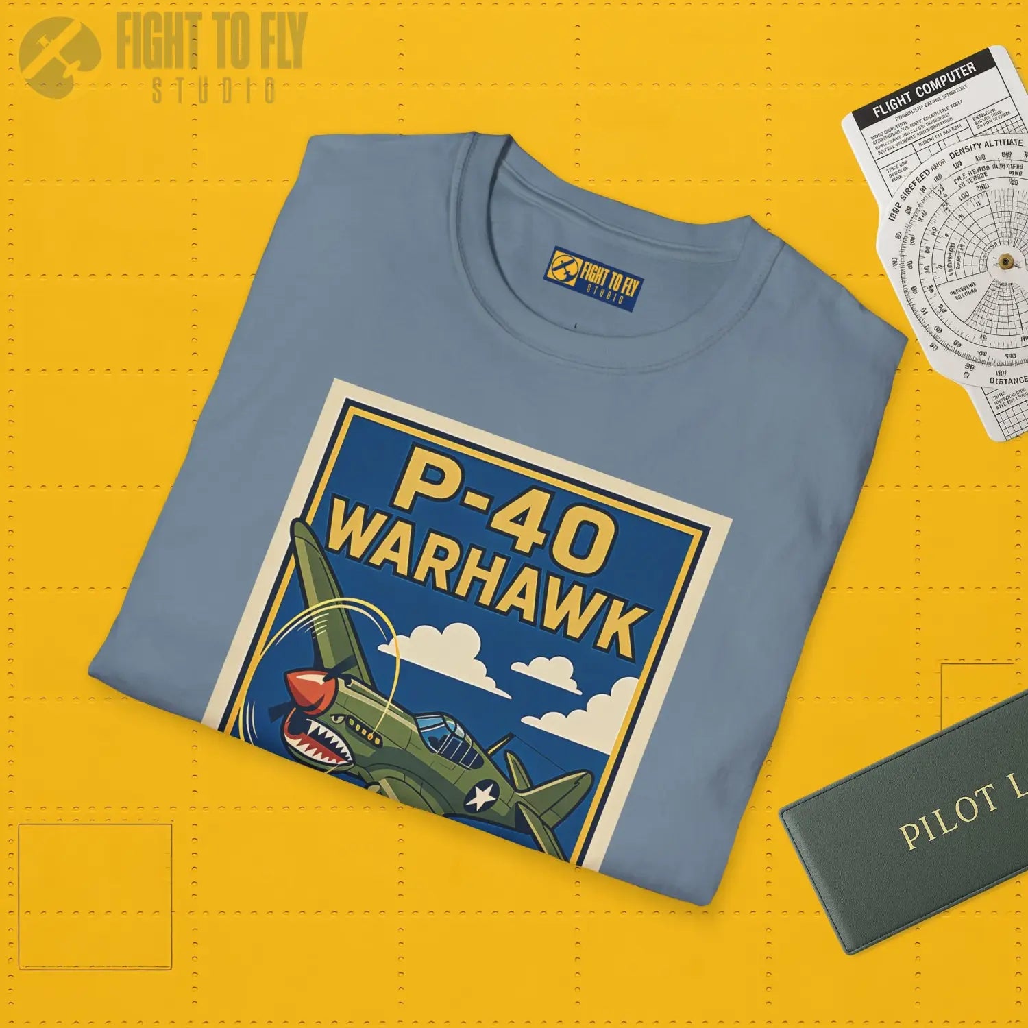 P-40 Premium Full Graphic T-Shirt - Pilot gifts - WWII warbird t-shirt