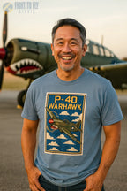 P-40 Premium Full Graphic T-Shirt - Pilot gifts - WWII warbird t-shirt