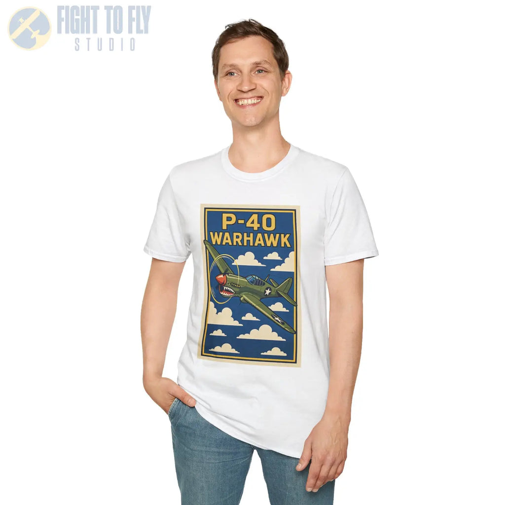 P-40 Premium Full Graphic T-Shirt - Pilot gifts - WWII warbird t-shirt