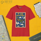 P-40 Premium Full Graphic T-Shirt - Pilot gifts - WWII warbird t-shirt