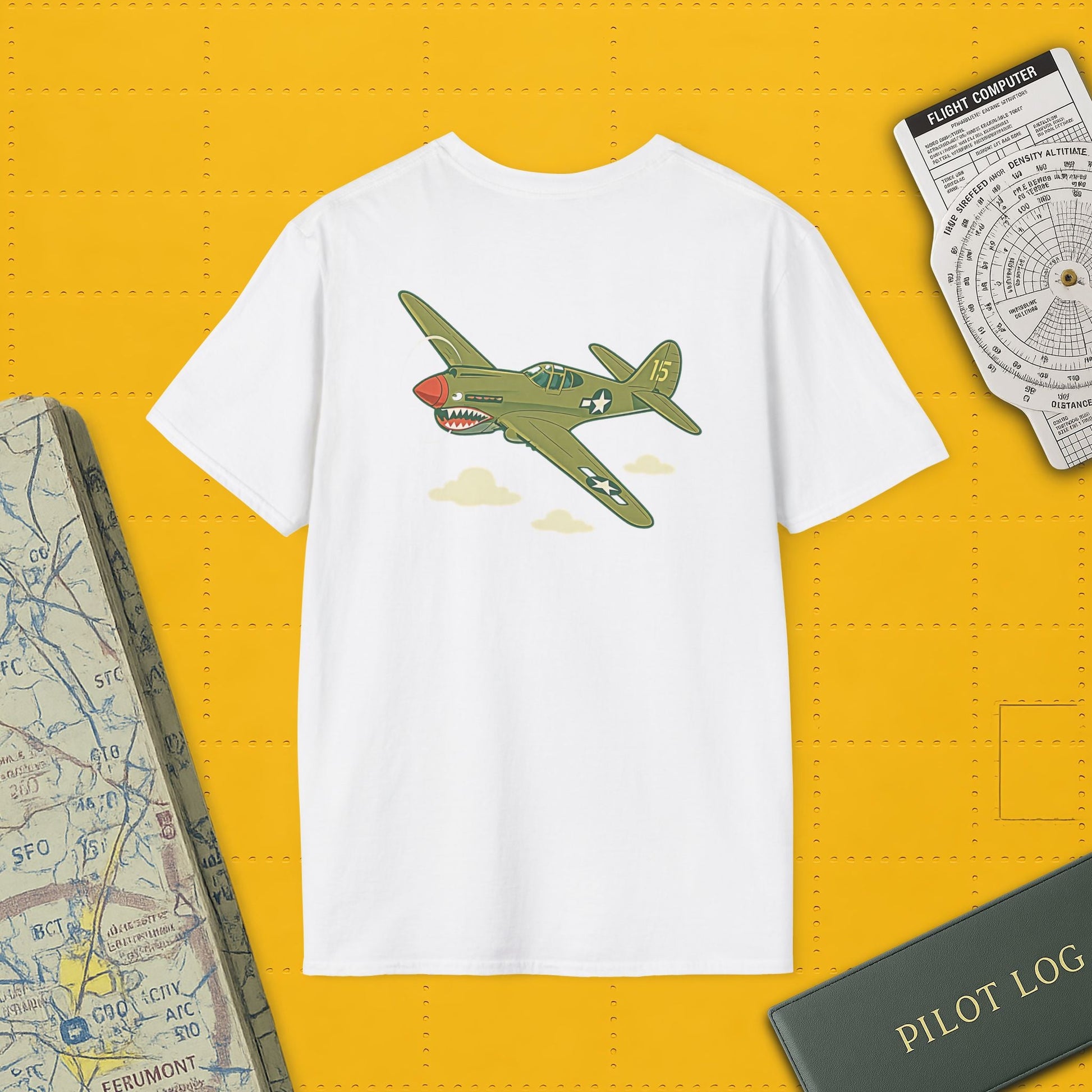 P-40 Premium T-Shirt – Iconic WWII Fighter Full Graphic Aviation Tee - Pilot gifts - warbird t-shirt