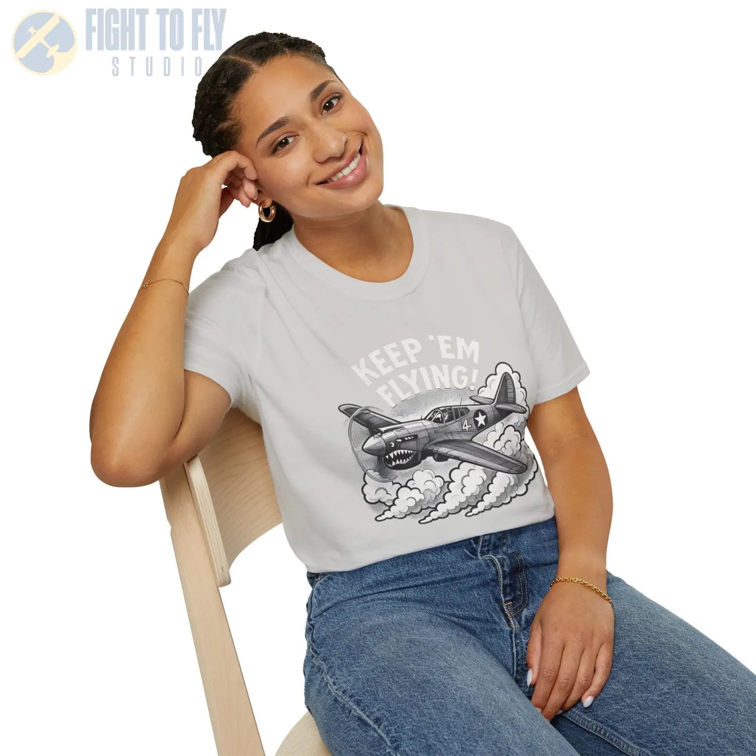 P-40 “Keep ’Em Flying!” - T-Shirt - Pilot gifts - WWII warbird t-shirt