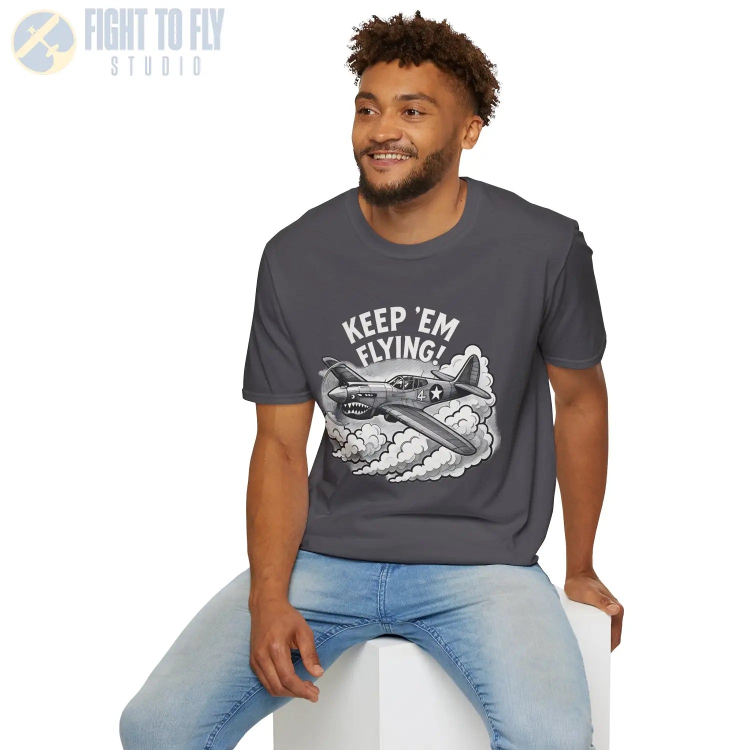P-40 “Keep ’Em Flying!” - T-Shirt - Pilot gifts - WWII warbird t-shirt