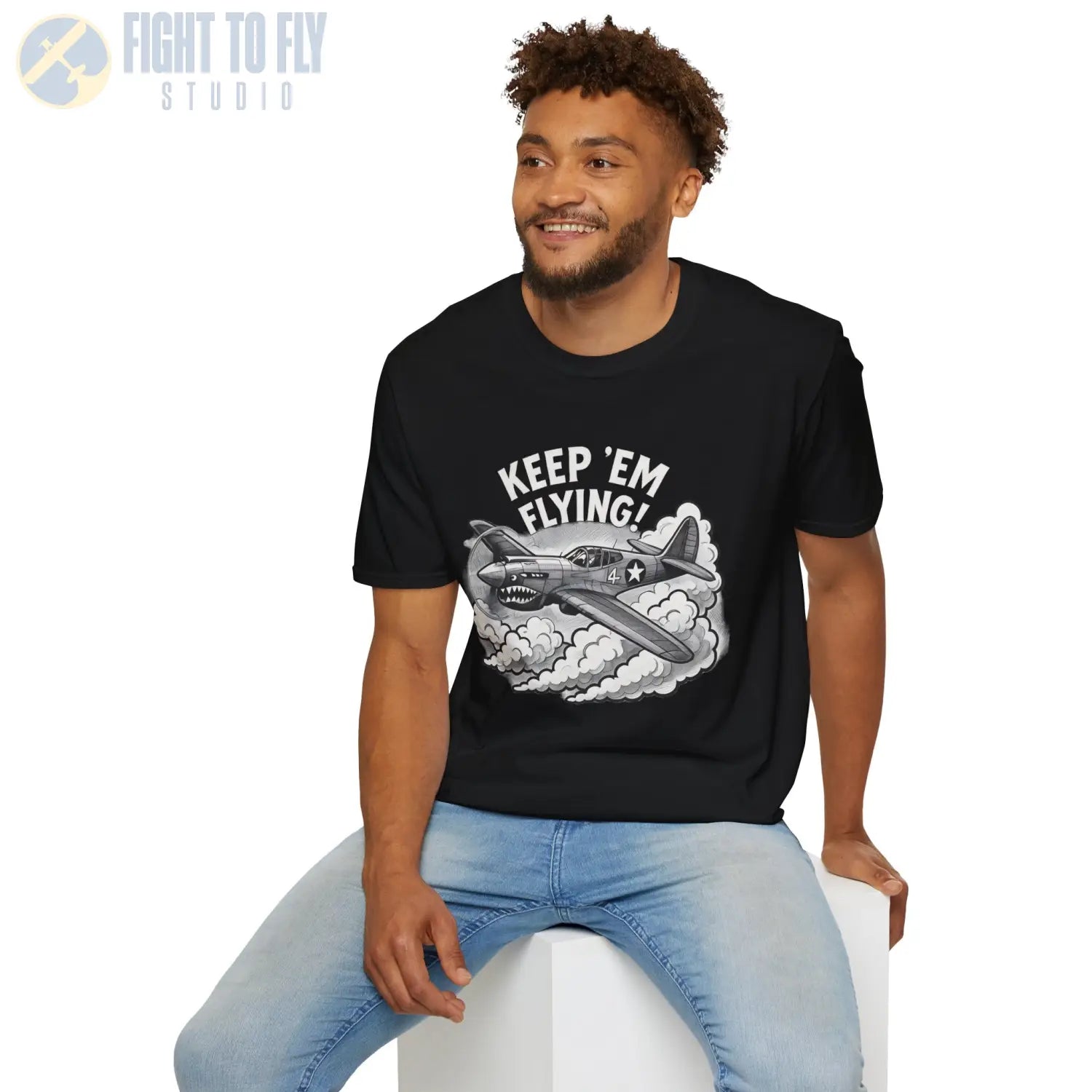 P-40 “Keep ’Em Flying!” - T-Shirt - Pilot gifts - WWII warbird t-shirt