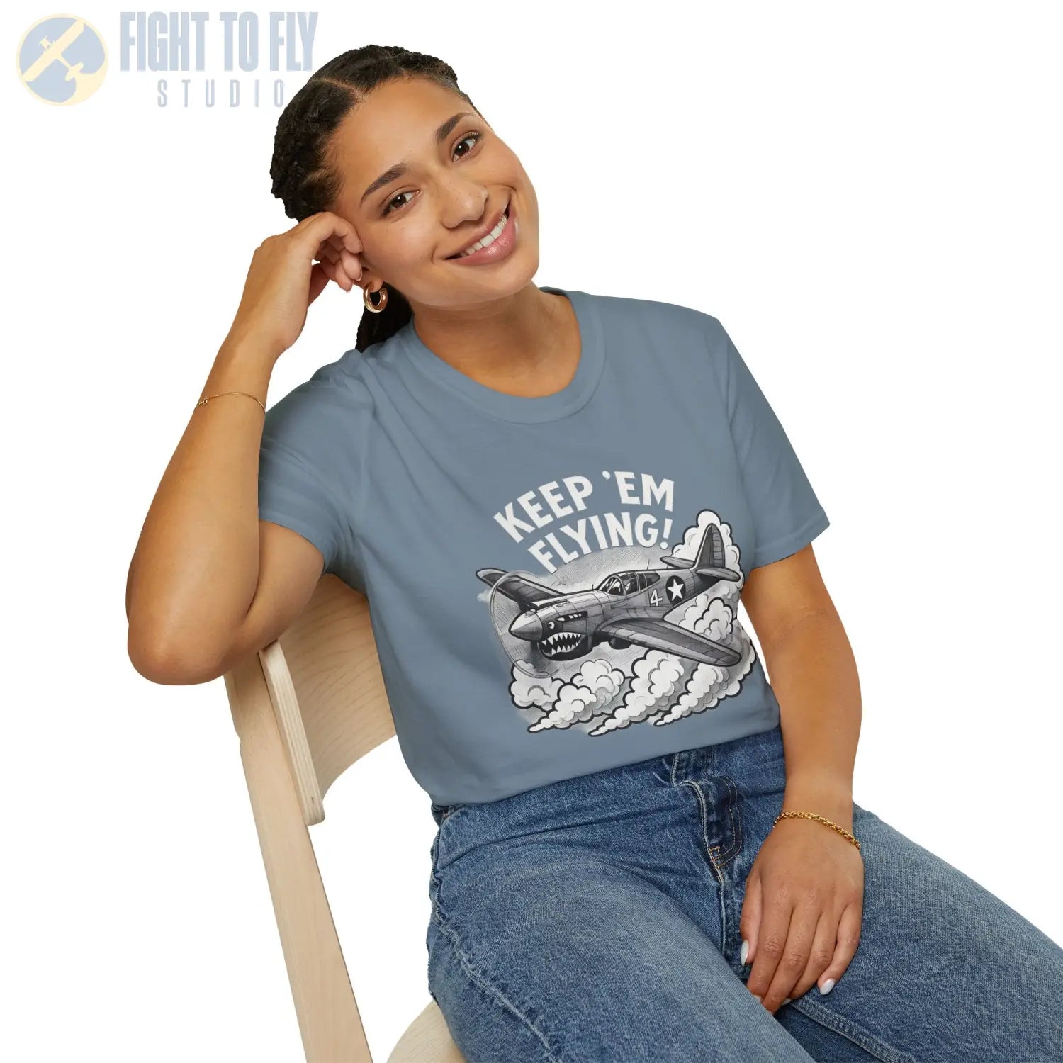 P-40 “Keep ’Em Flying!” - T-Shirt - Pilot gifts - WWII warbird t-shirt