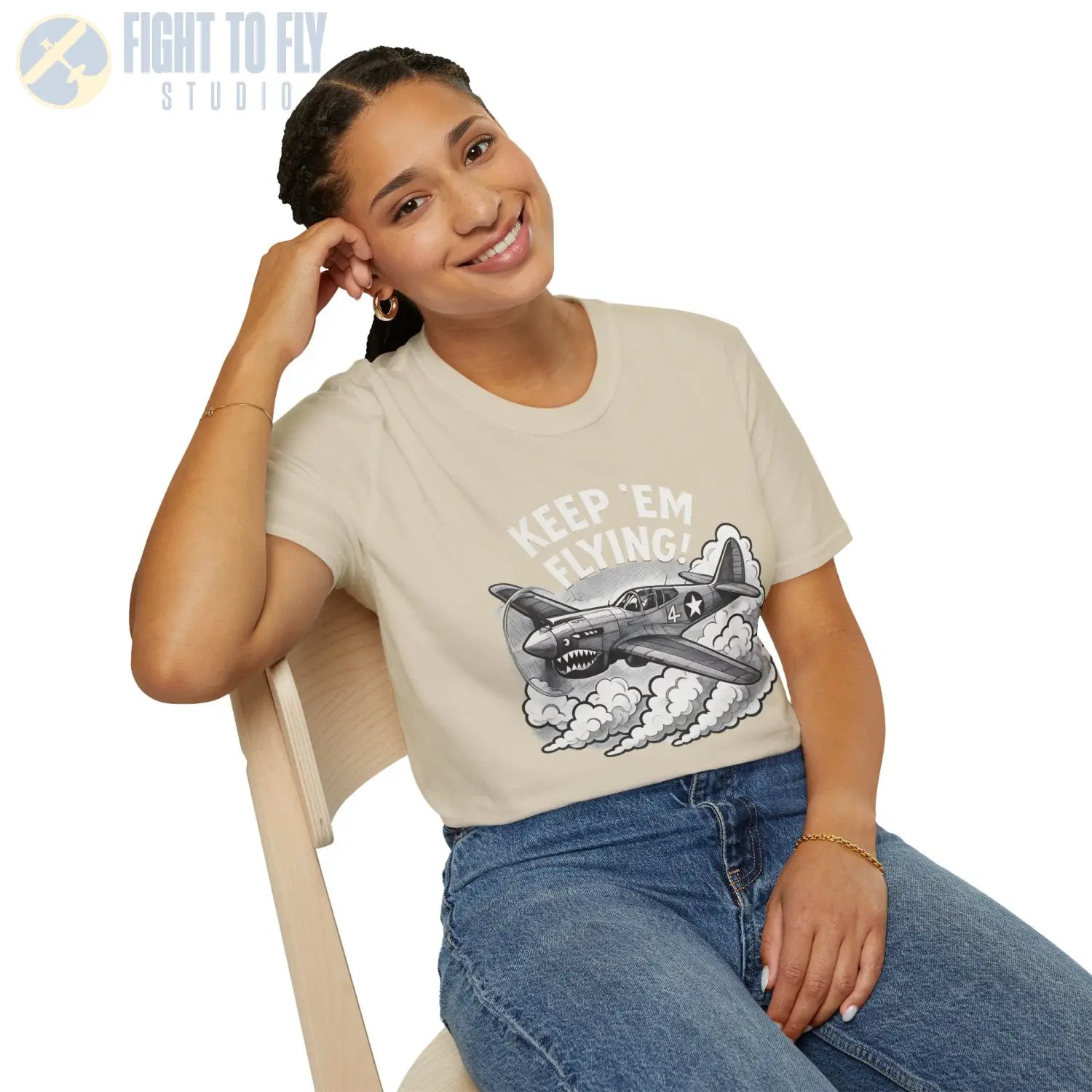 P-40 “Keep ’Em Flying!” - T-Shirt - Pilot gifts - WWII warbird t-shirt