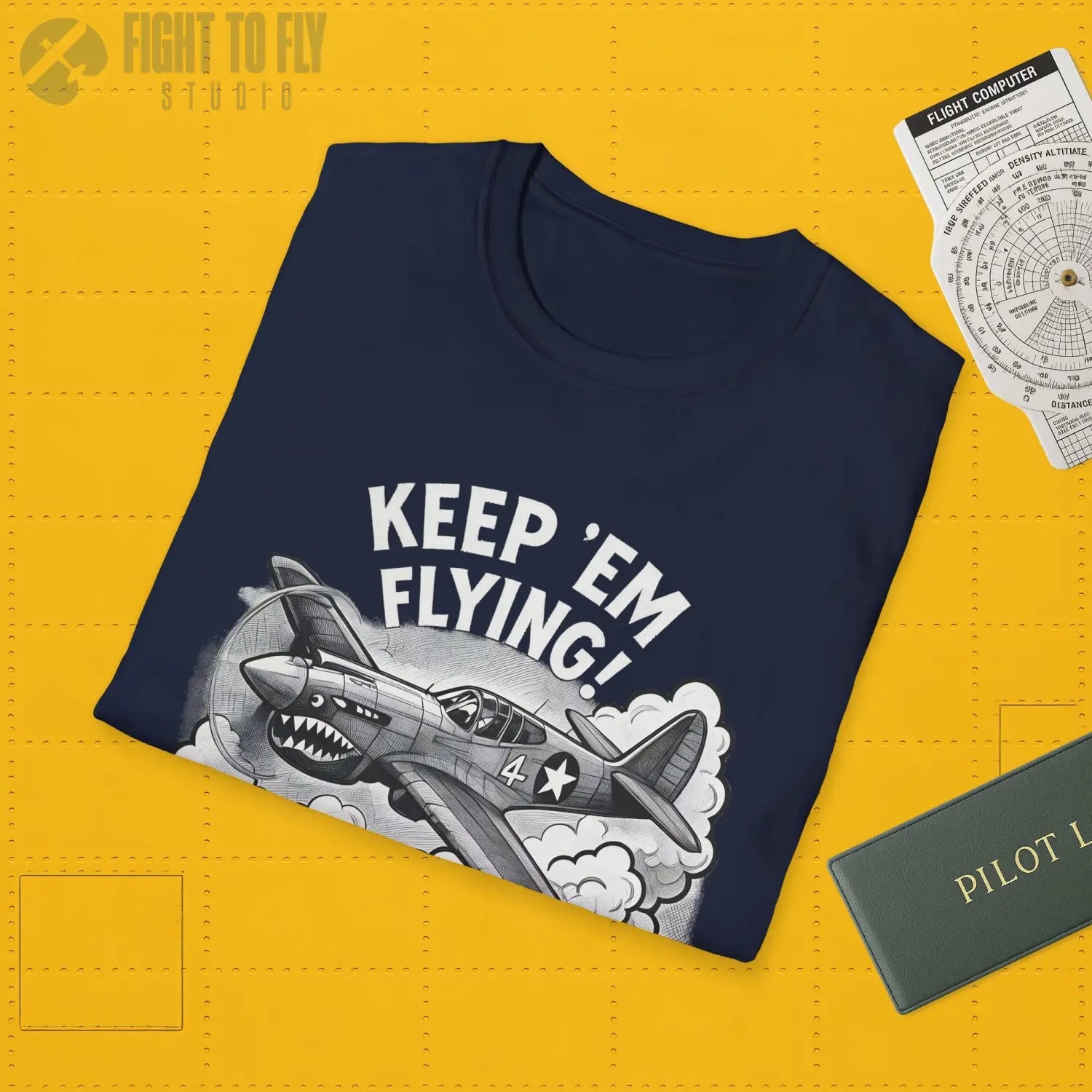 P-40 “Keep ’Em Flying!” - T-Shirt - Pilot gifts - WWII warbird t-shirt