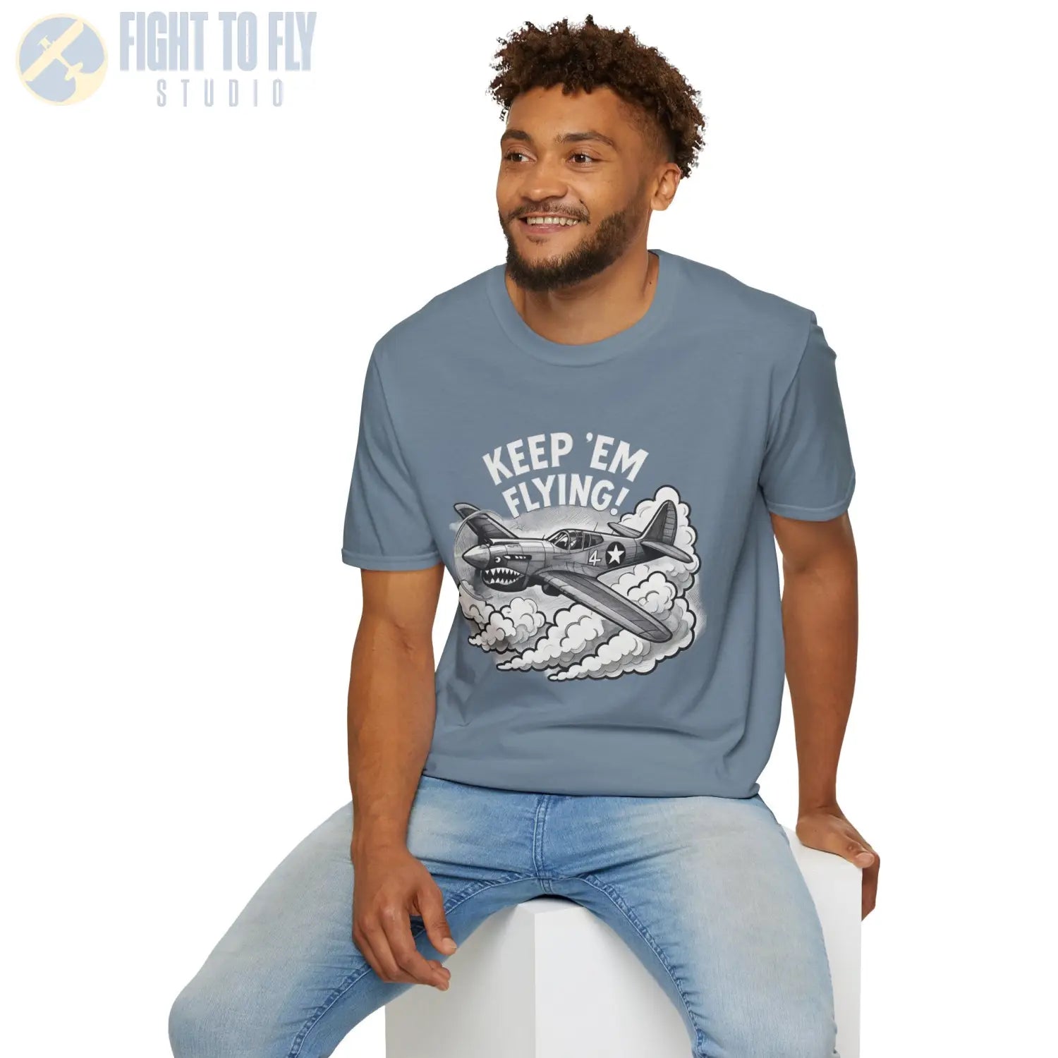 P-40 “Keep ’Em Flying!” - T-Shirt - Pilot gifts - WWII warbird t-shirt