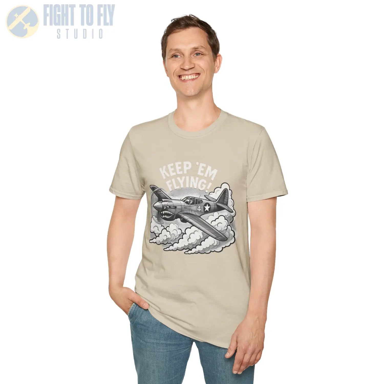 P-40 “Keep ’Em Flying!” - T-Shirt - Pilot gifts - WWII warbird t-shirt