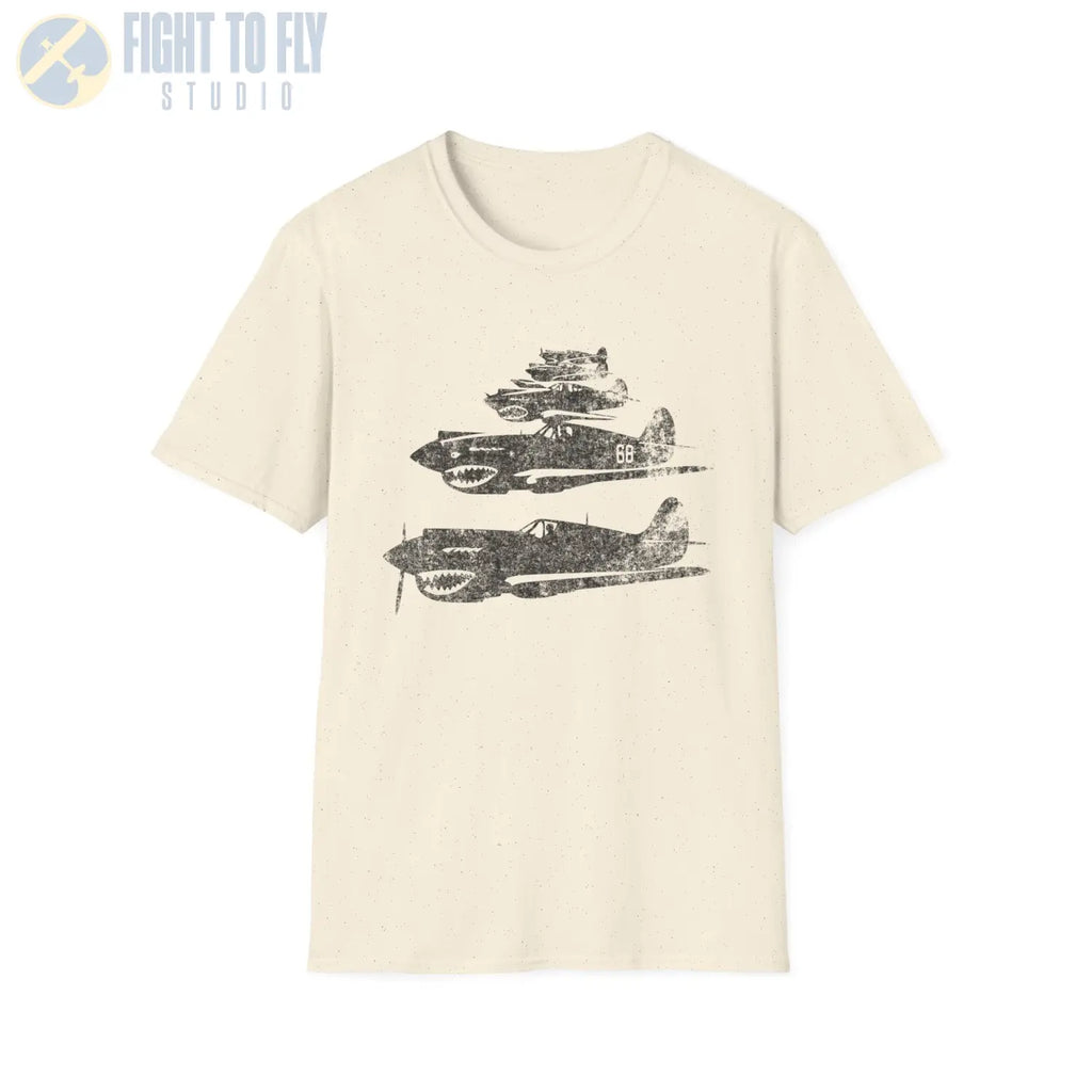 P-40 Warhawk “AVG Formation” WWII T-Shirt - Pilot gifts - warbird t-shirt