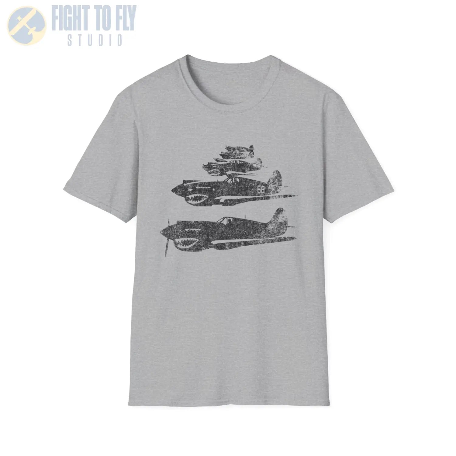 P-40 Warhawk “AVG Formation” WWII T-Shirt - Pilot gifts - warbird t-shirt
