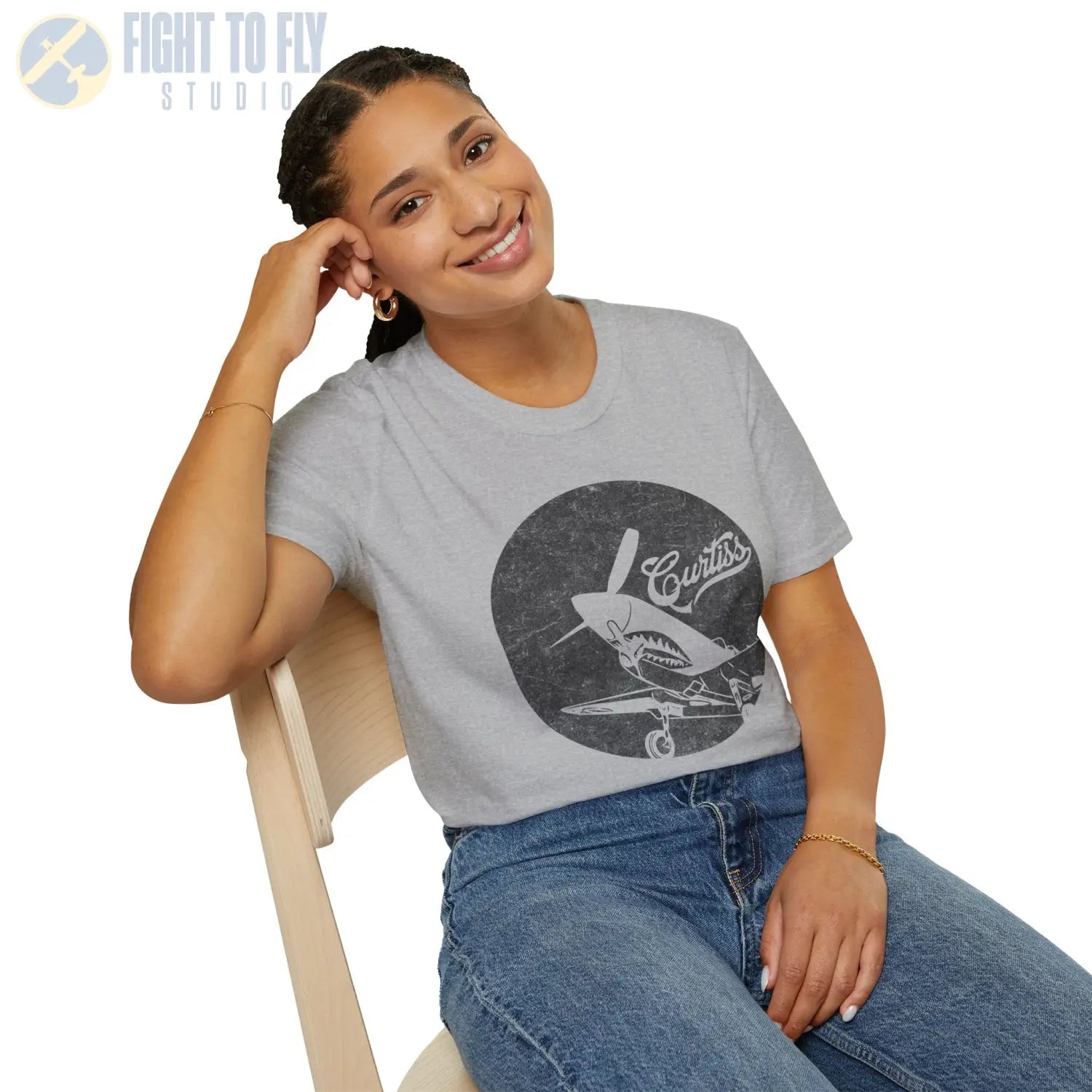 P-40 Warhawk “Curtiss Heritage” WWII T-Shirt - Pilot gifts - warbird t-shirt