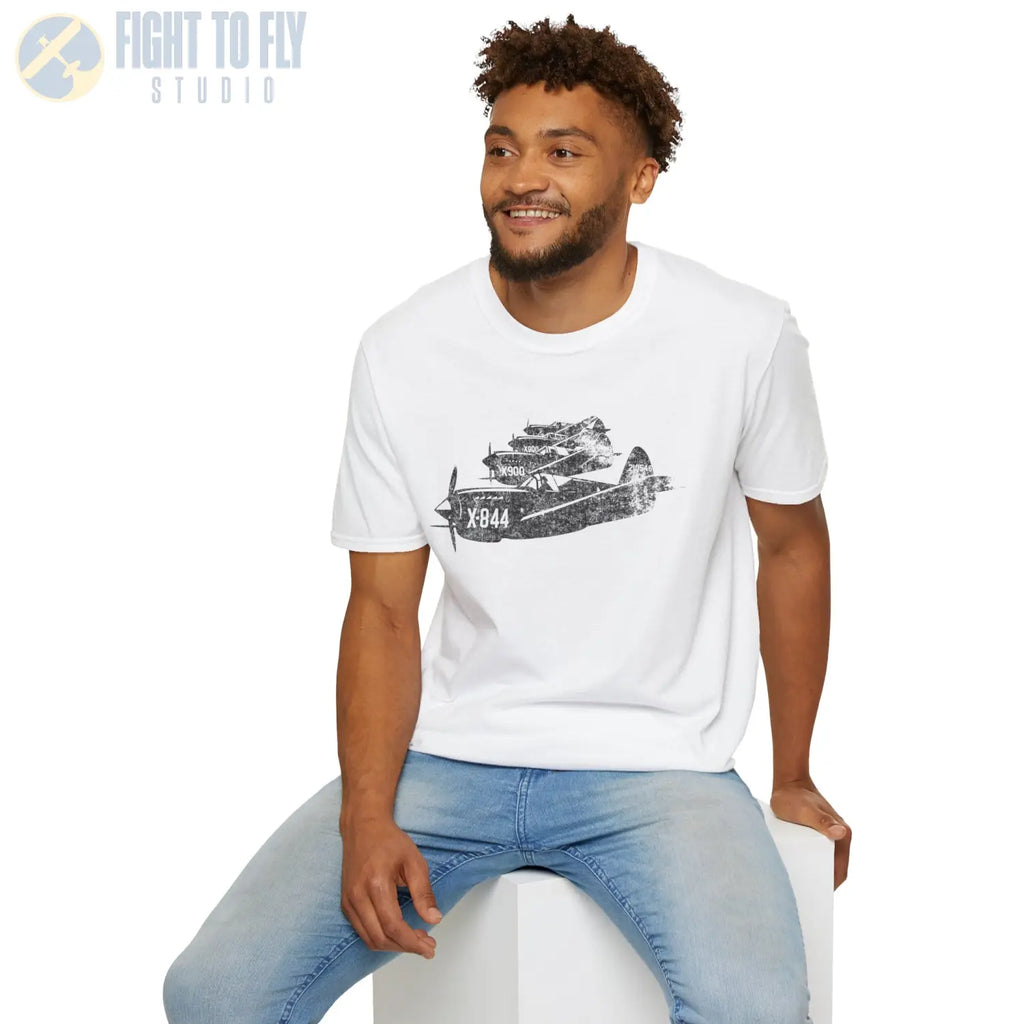 P-40 Warhawk “Formation Flight” WWII T-Shirt - Pilot gifts - warbird t-shirt