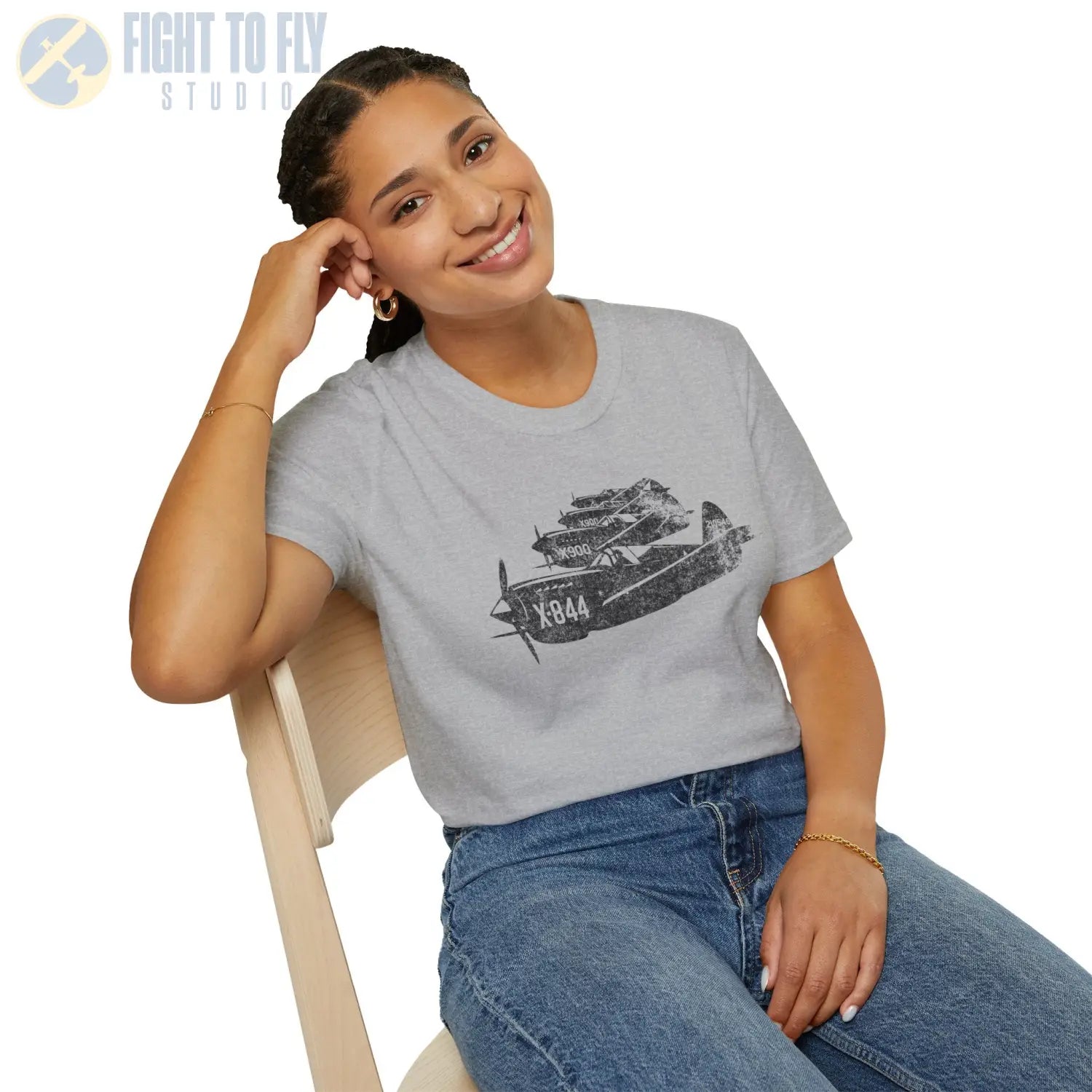 P-40 Warhawk “Formation Flight” WWII T-Shirt - Pilot gifts - warbird t-shirt