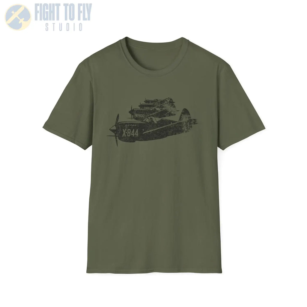 P-40 Warhawk “Formation Flight” WWII T-Shirt - Pilot gifts - warbird t-shirt