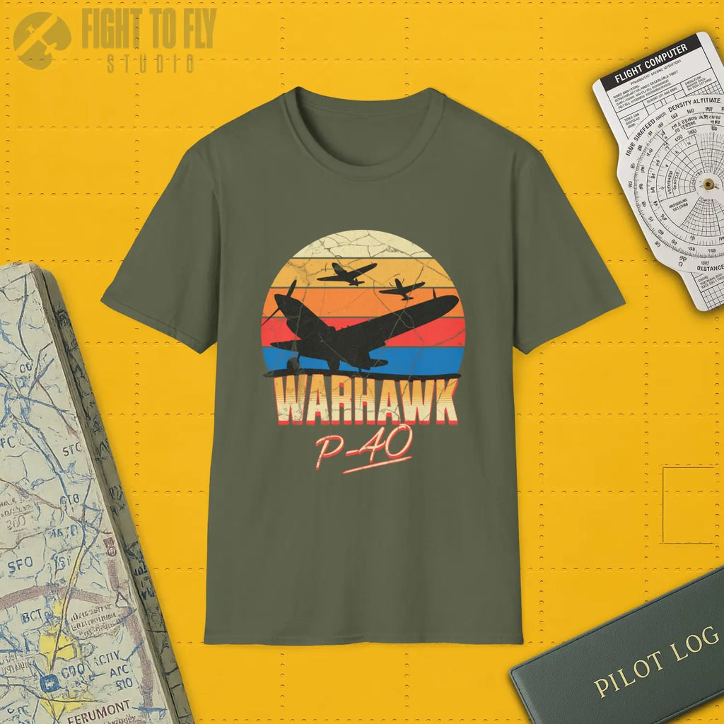 P-40 Warhawk Premium T-Shirt - Pilot gifts - WWII warbird t-shirt