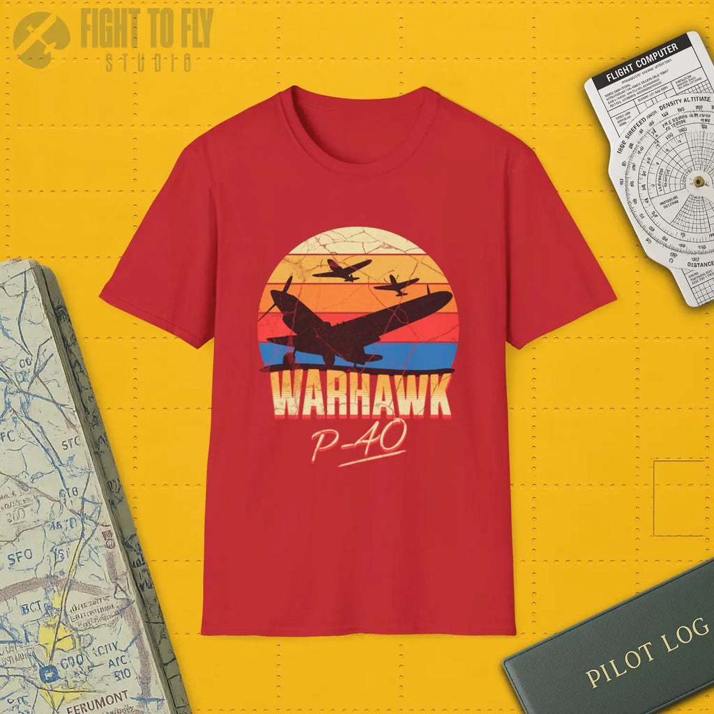 P-40 Warhawk Premium T-Shirt - Pilot gifts - WWII warbird t-shirt